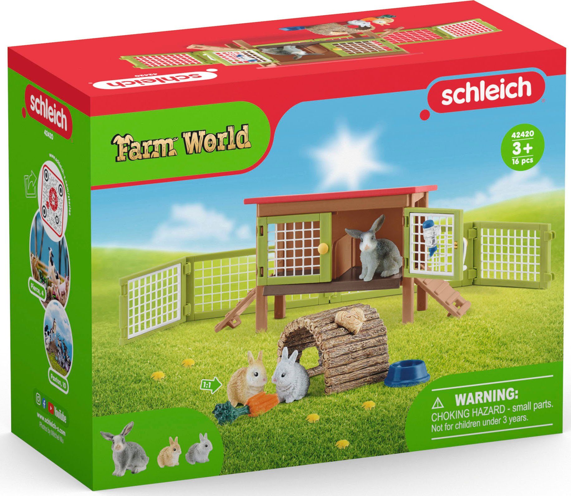 Schleich® Speelwereld FARM WORLD, Konijnenhok (42420)