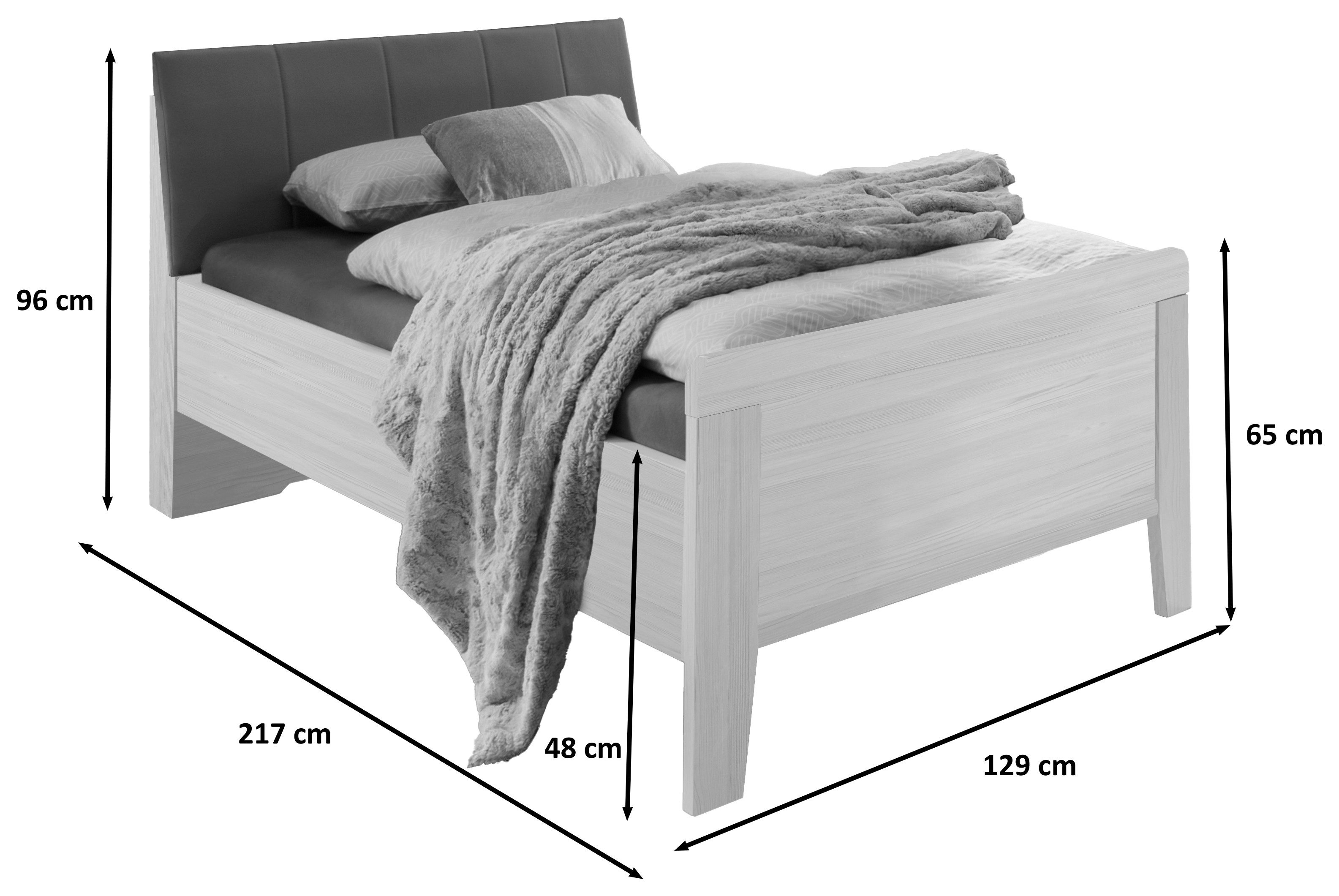 WIEMANN Houten bed Bern viervoudig verstelbare lighoogte