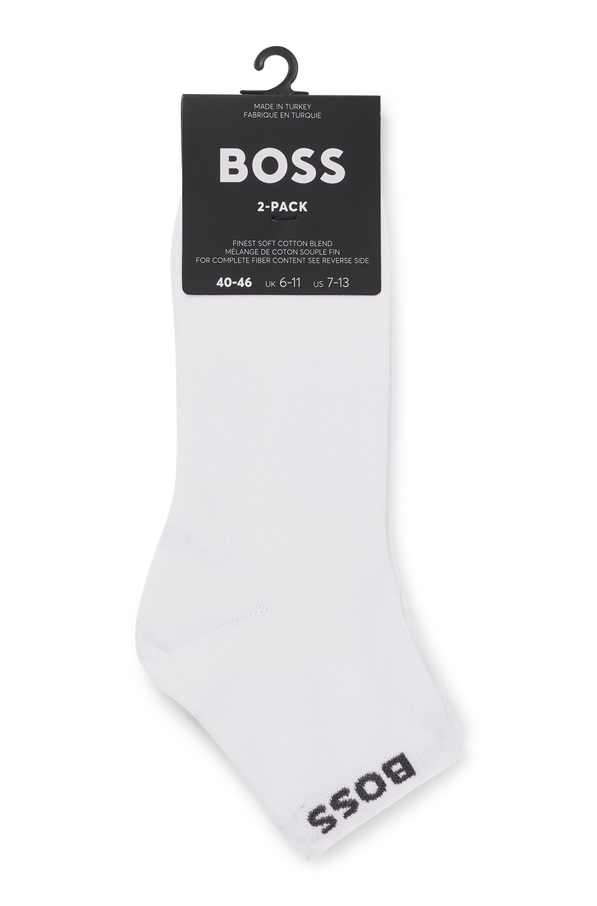 BOSS Sneakersokken met ingenaaide merkopdruk (set, 2 paar)