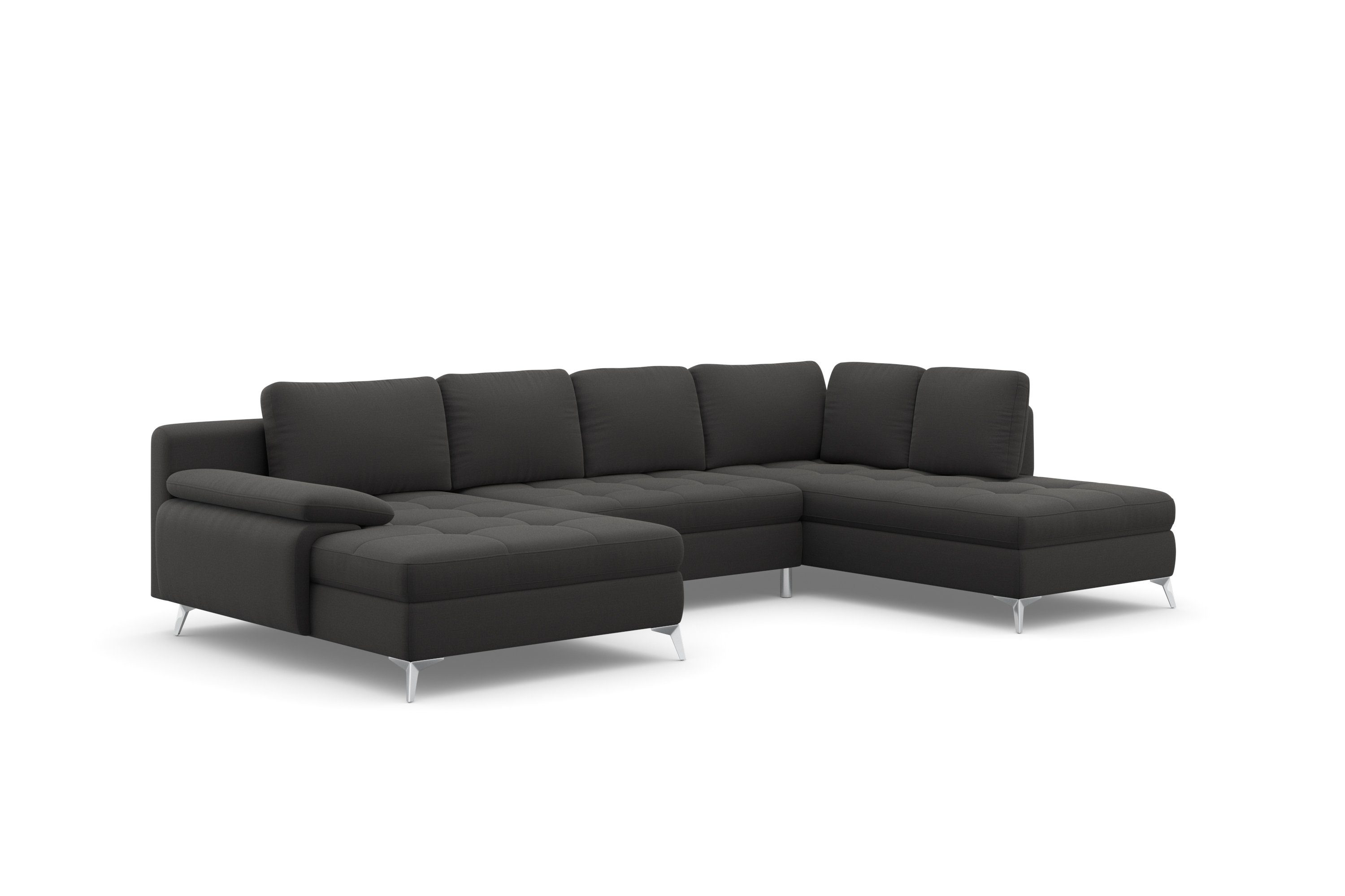 sit&more Zithoek Latigo U-vorm met récamier, naar keuze met slaapfunctie en bedkist