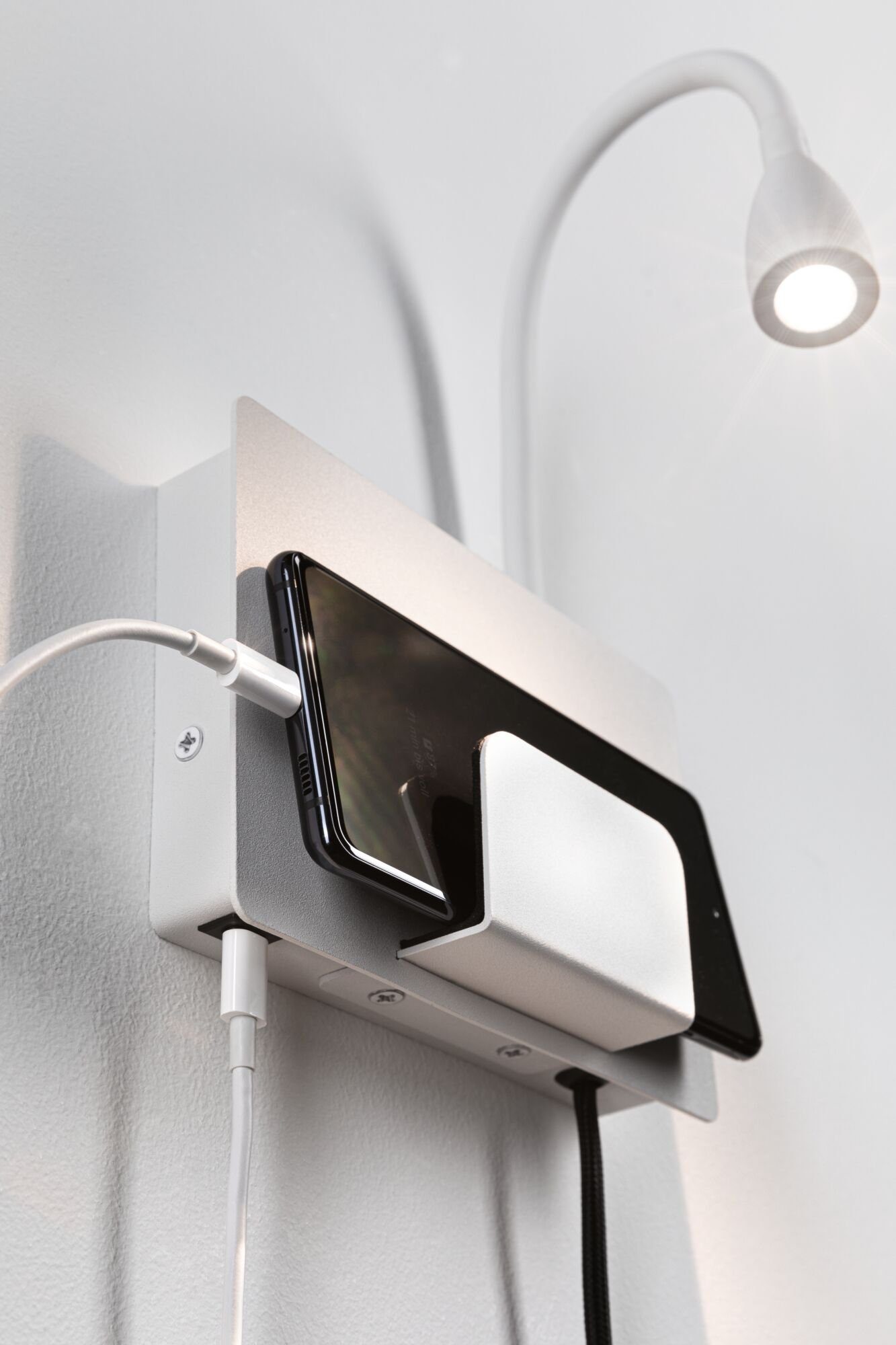 Paulmann Led-wandlamp Halina 3W USBC 230V 2700K Kunststof/Metaal