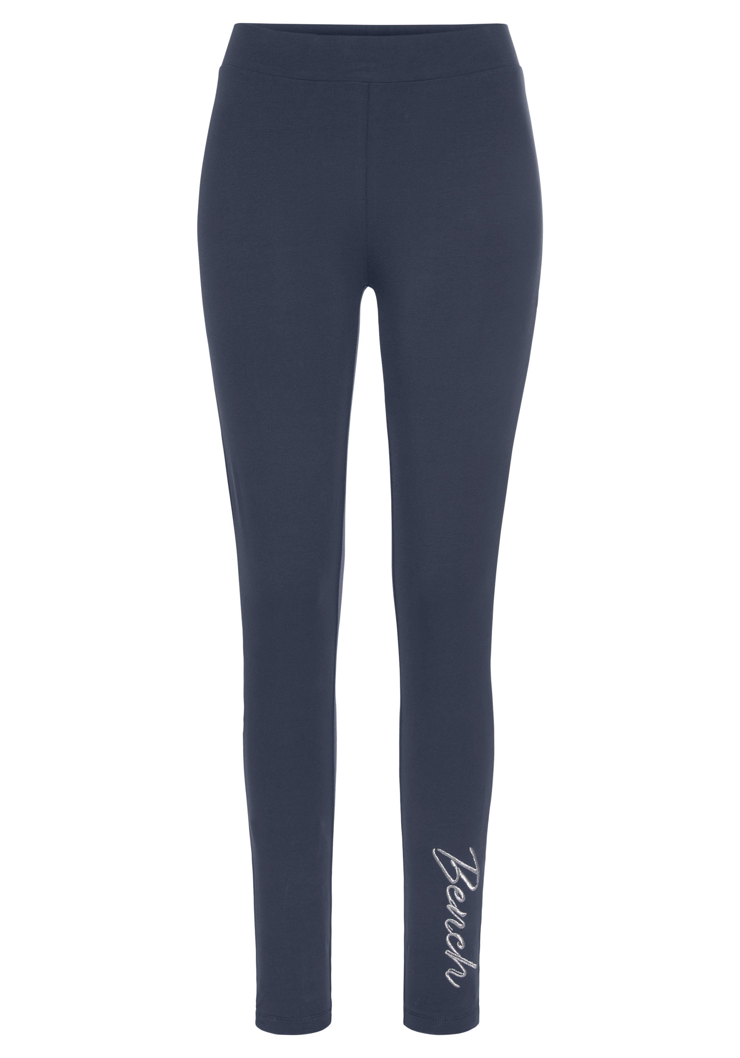 Bench. Loungewear Legging met glinsterend logoborduursel op het been