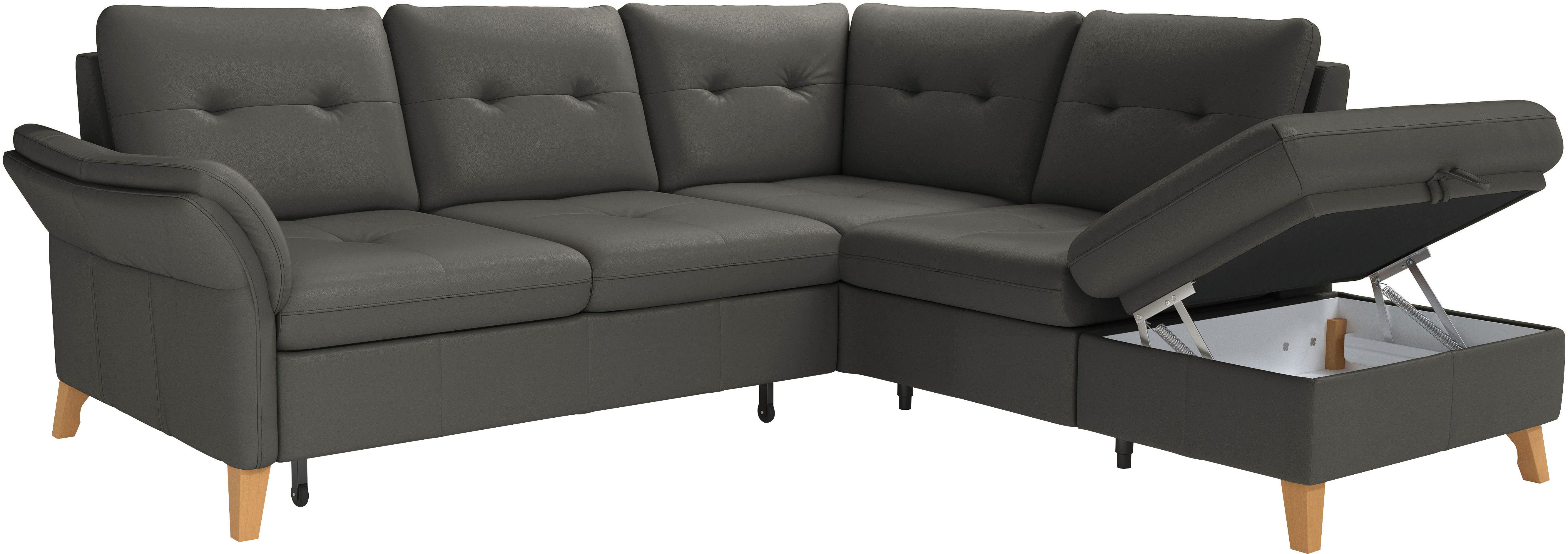sit&more Hoekbank Göteborg inclusief zitdiepteverstelling, optioneel met bedfunctie & bedlade