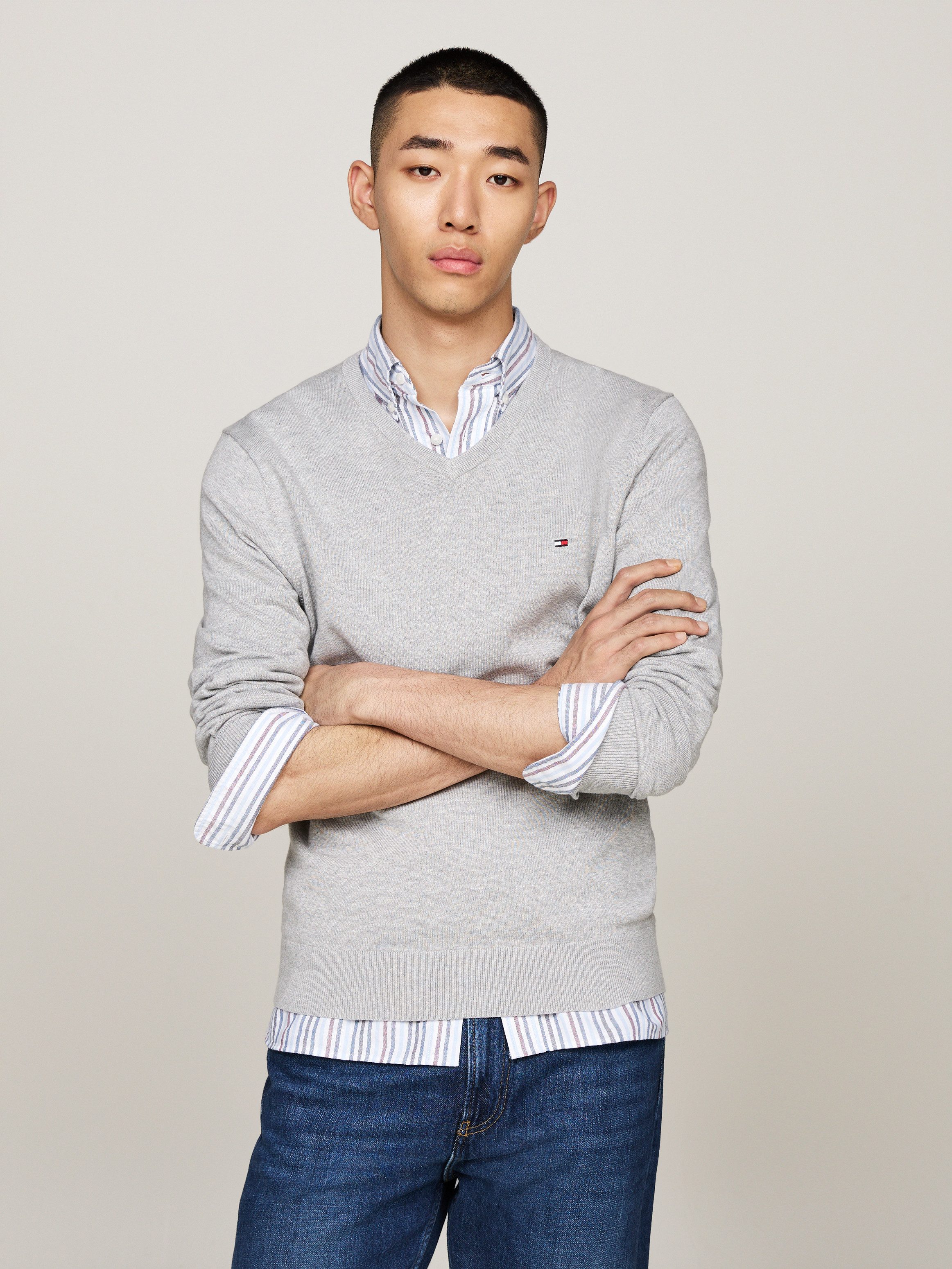 Tommy Hilfiger Gebreide trui ESSENTIAL COTTON V NECK