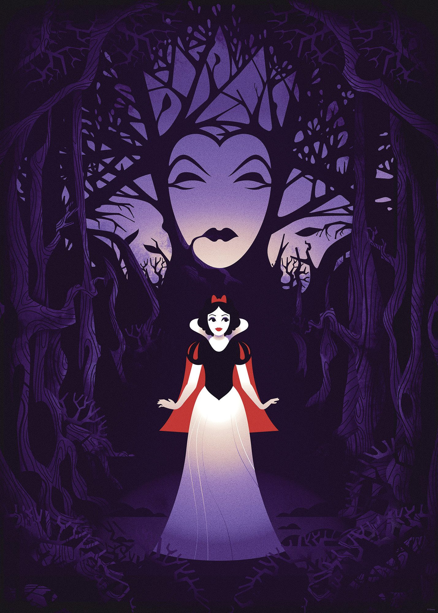 Komar Artprint Disney Snow White Evil Queen 50 x 70 cm (breedte x hoogte) - kinderkamer, wandsticker (1 stuk)