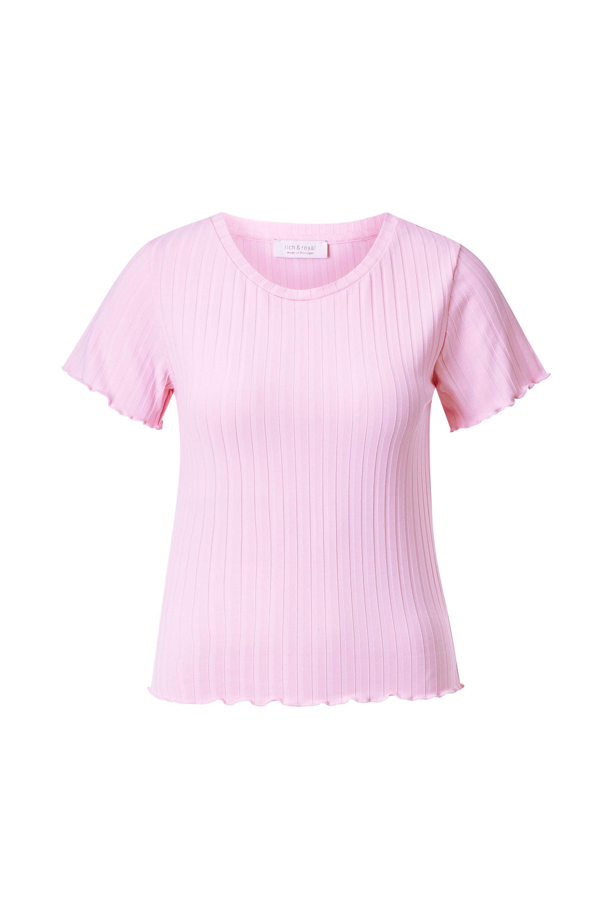 Rich & Royal Shirt met korte mouwen Met golvende zoom aan romp en mouwen