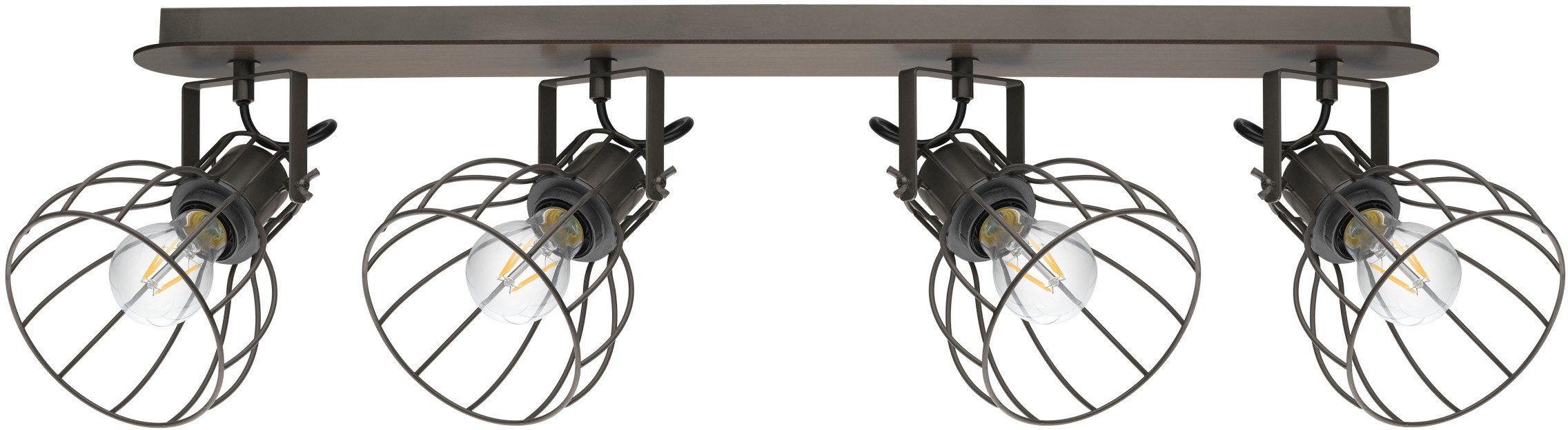 EGLO Plafondspot SAMBATELLO Plafondlamp plafondlampen bruin