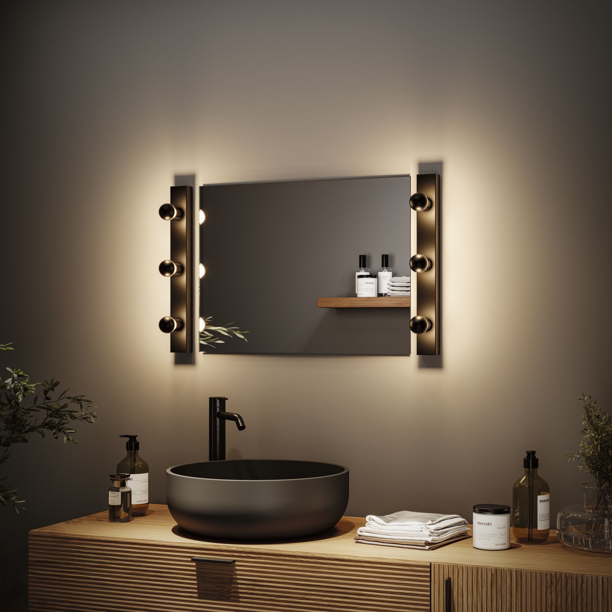Paulmann Led-verlichting LED druppel kop spiegel 470lm E14 2700K 4,5W 230V dimbaar zwart mat