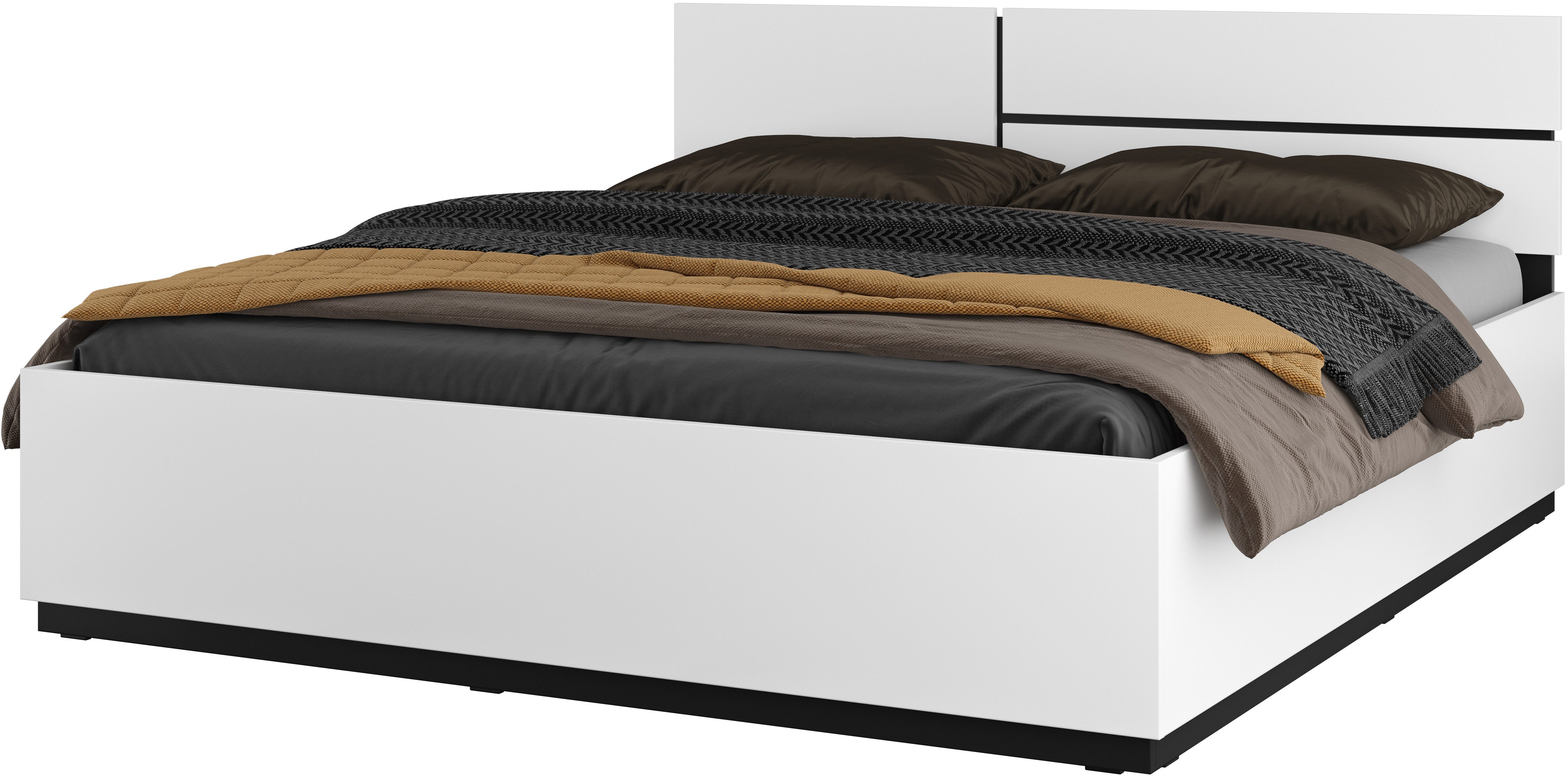INOSIGN Bedframe Cross, moderne bedframe Tweepersoonsbed in twee maten, stabiel bedframe