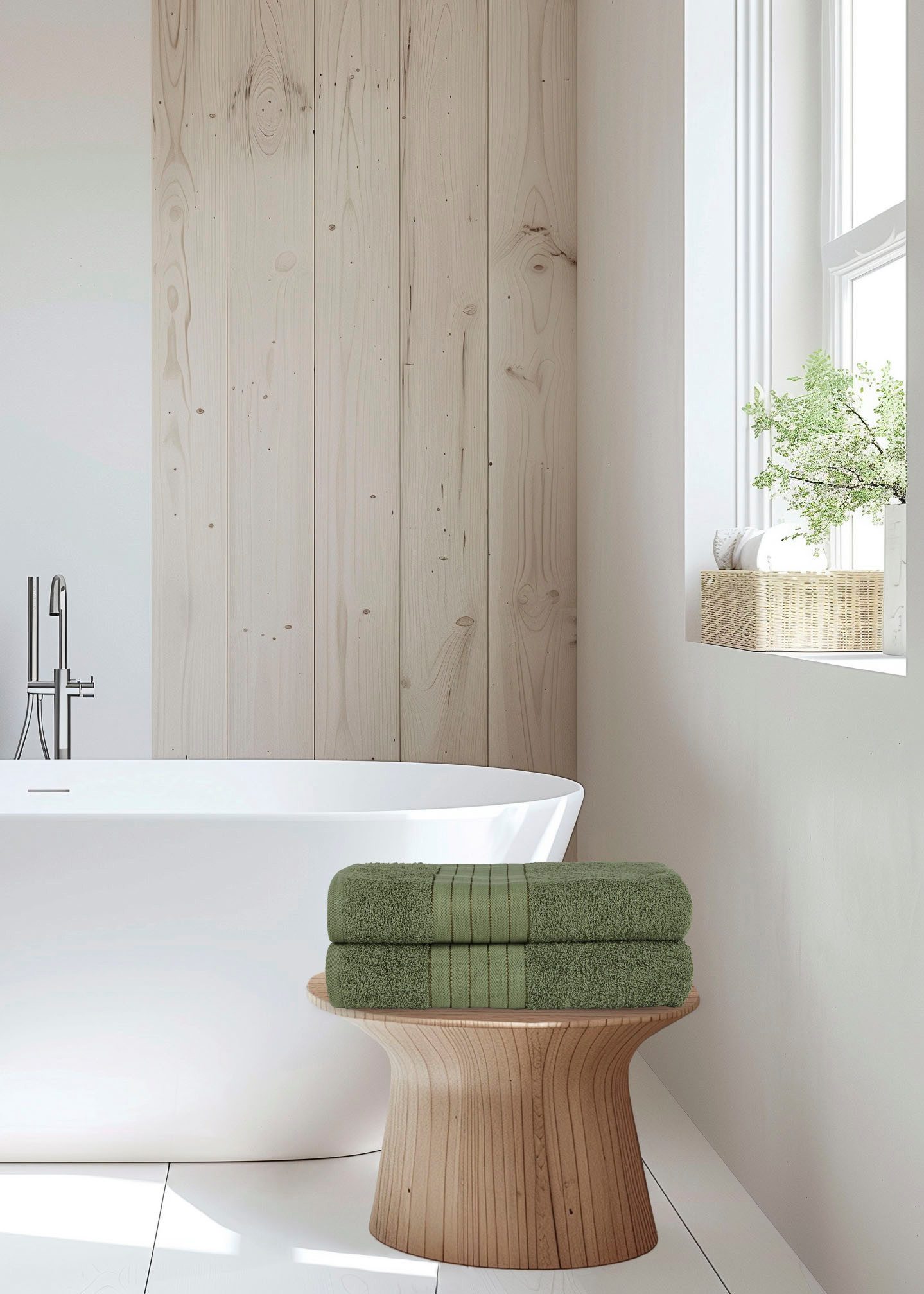 good morning Badlaken Uni Towels Katoen, walkfrottee, bies, 500 GSM, effen, zonder ophangbeugel (2 stuks)