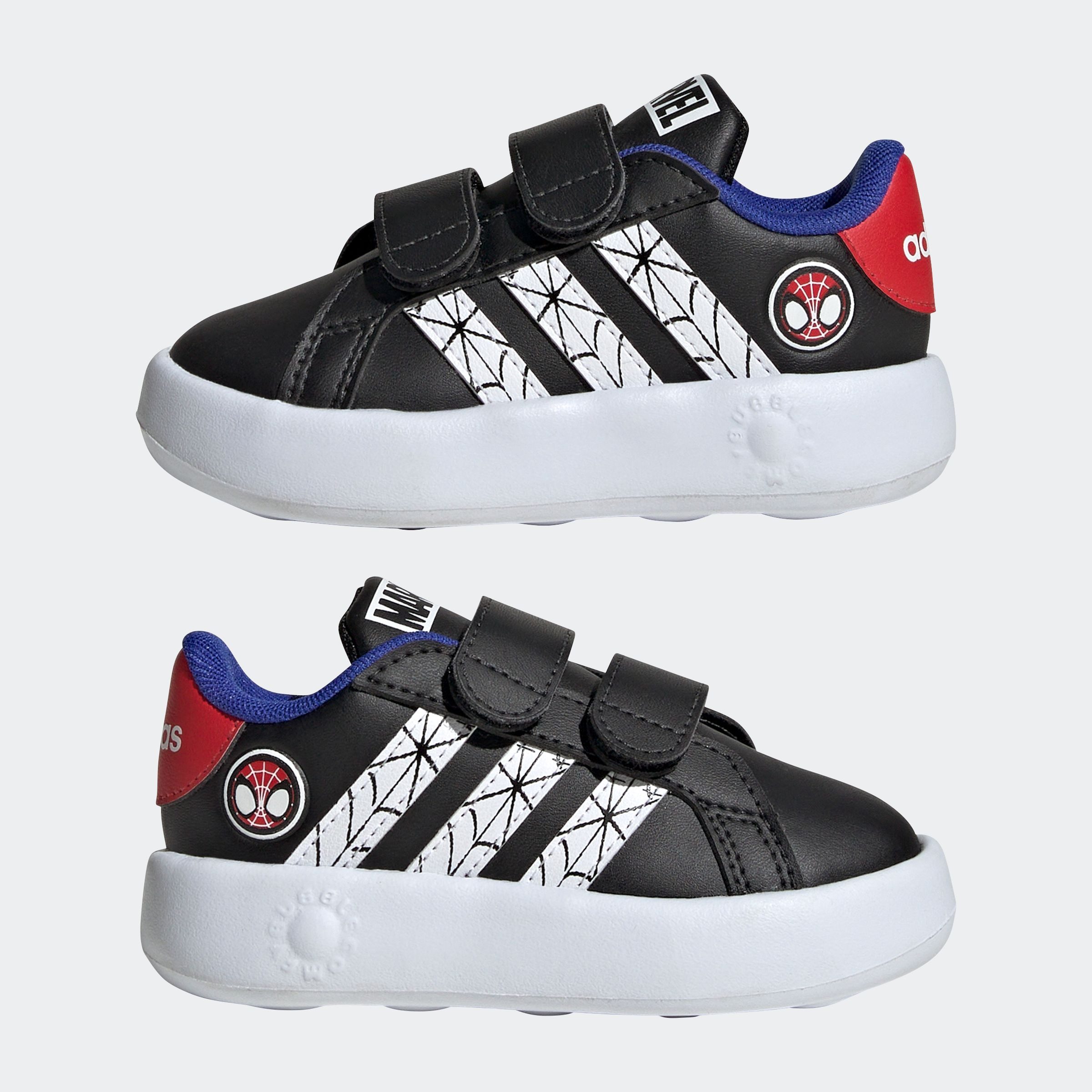 adidas Sportswear Klittenbandschoenen ADIDAS MARVEL SPIDER-MAN KINDER GRAND COURT SCHOEN Design geïnspireerd op de adidas Superstar, voor kinderen