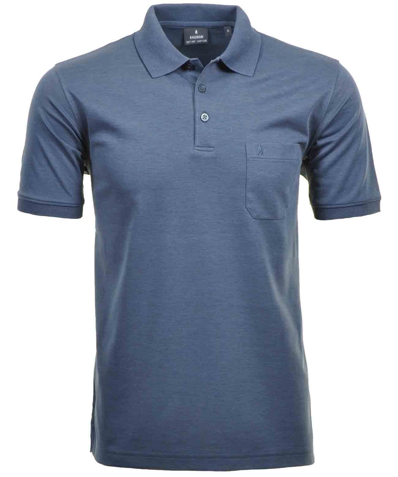 RAGMAN Lang shirt heren t-shirts maat 102 blauw