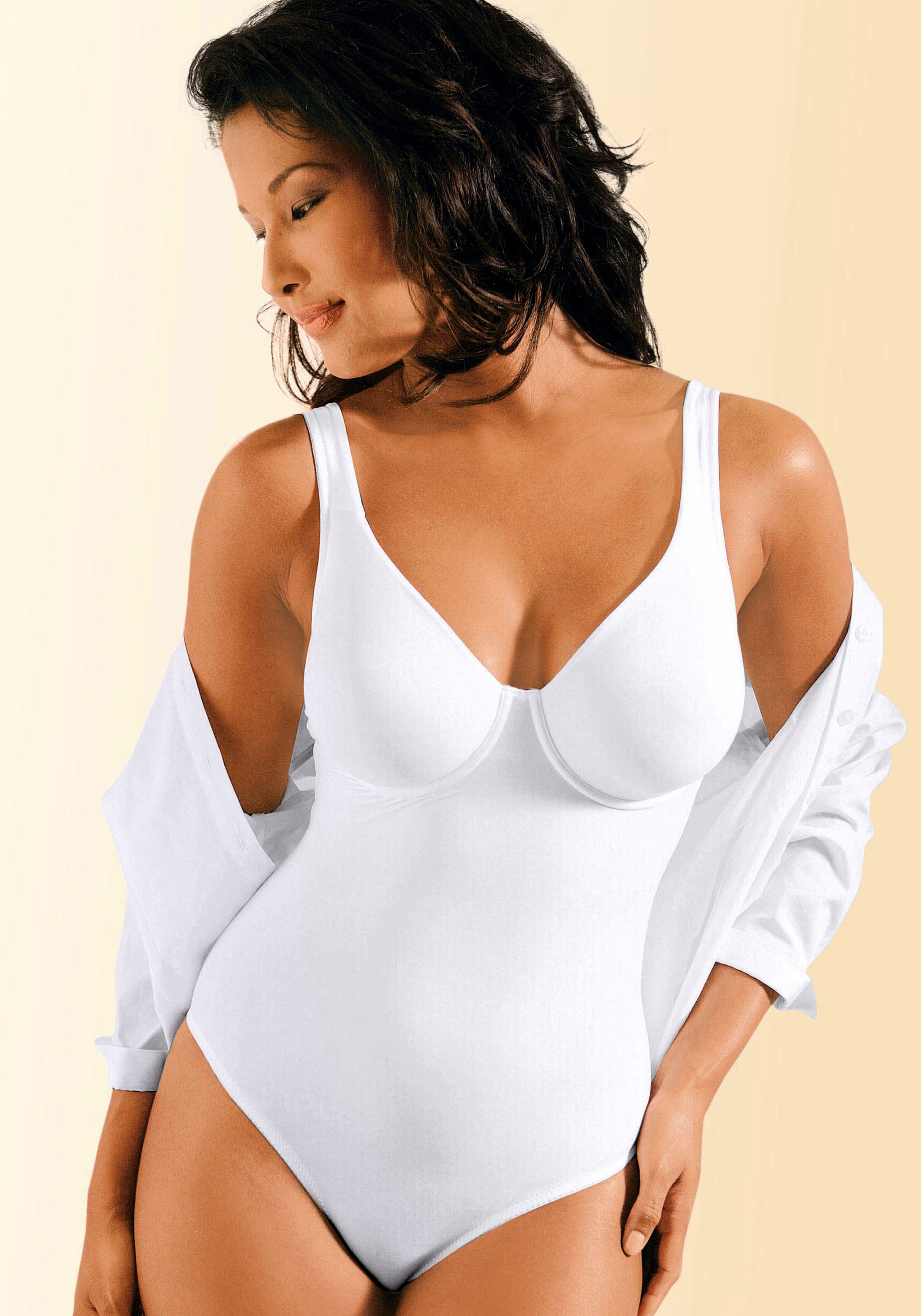 Nuance T-shirt-body met beugel, met figuurvormend effect, shapewear body, shaping body (Set van 2)