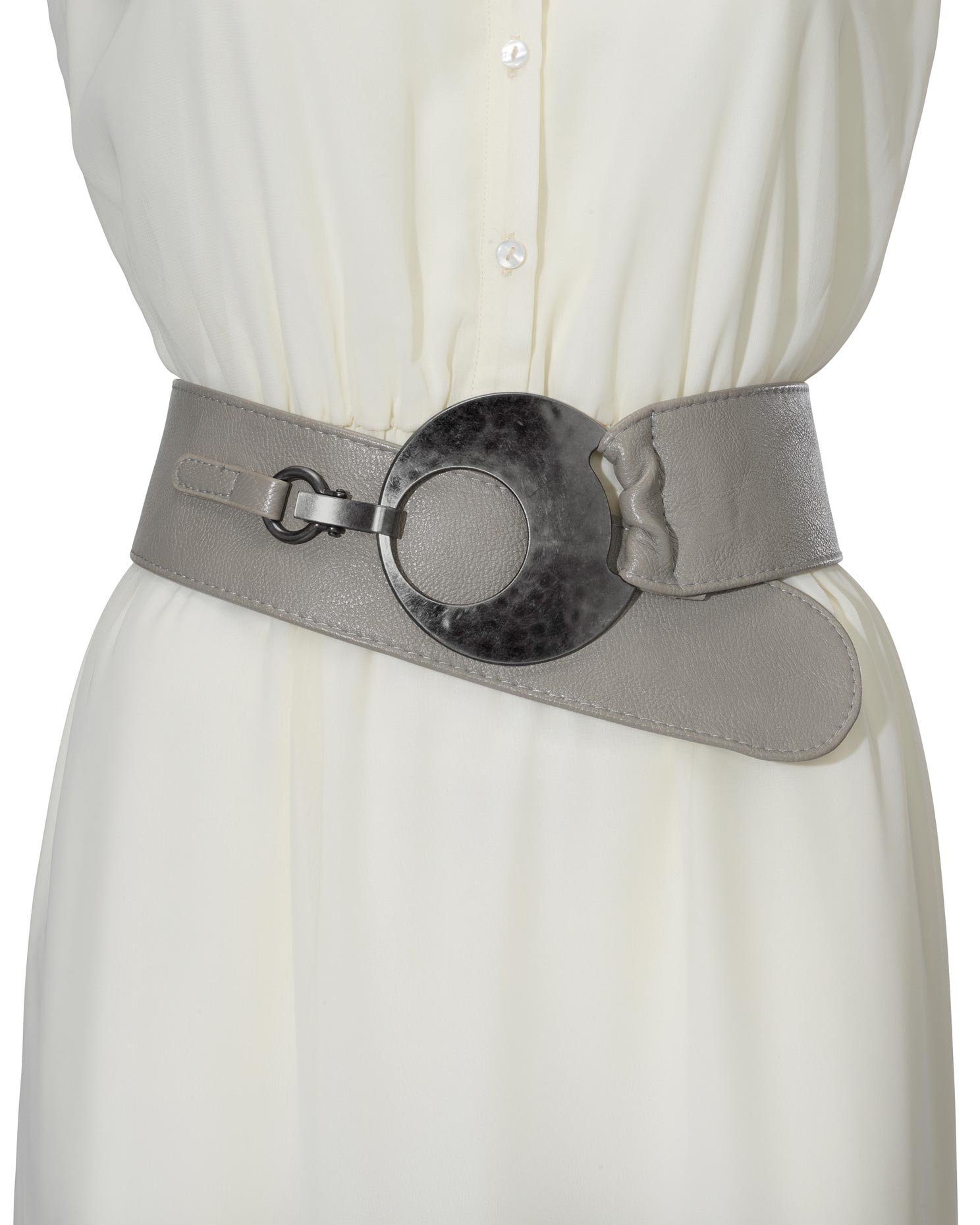 heine Synthetische riem dames stoffen riemen maat 115 grijs