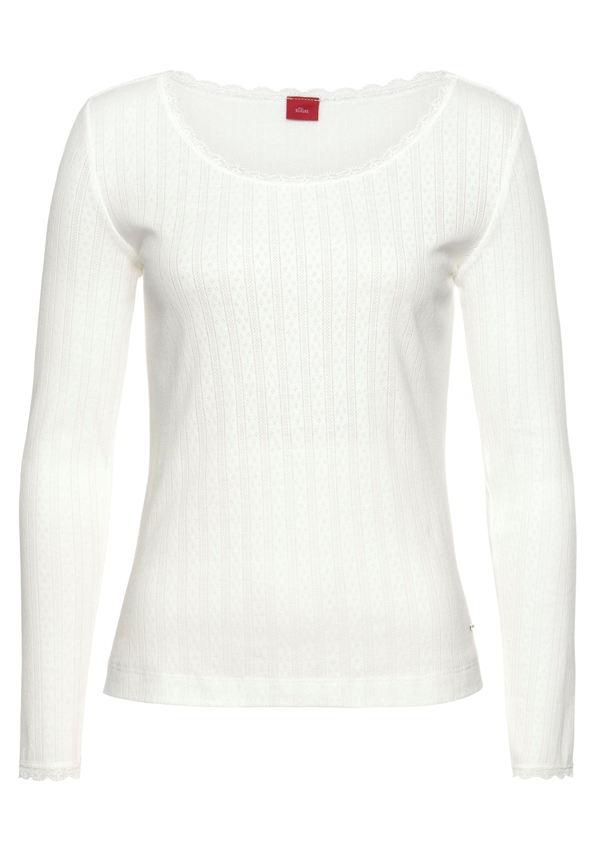 s.Oliver RED LABEL Beachwear Pyjama top in ajourbreisel