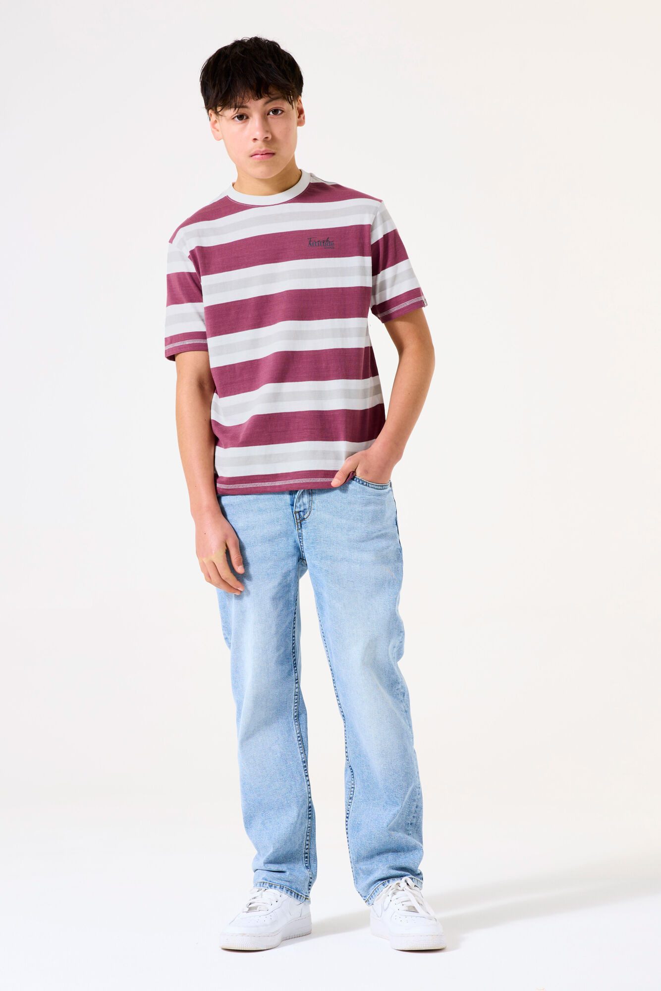 Garcia T-shirt met streepmotief