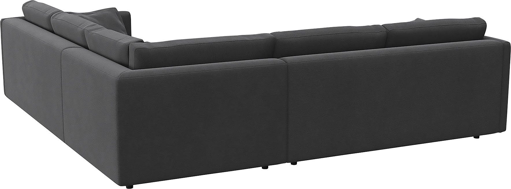 FLEXLUX Hoekbank Lovane gelijkzijdig, comfortabel en comfortabel Zacht en zeer comfortabel, grote zitdiepte op koudschuim, inclusief sierkussen