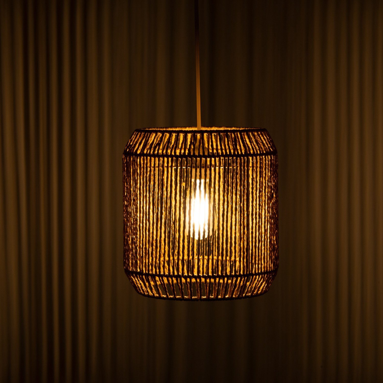 Paco Home Hanglamp Pedro Plafondlamp van aluminium en papier, Ø scherm ca. 28 cm, fitting E27