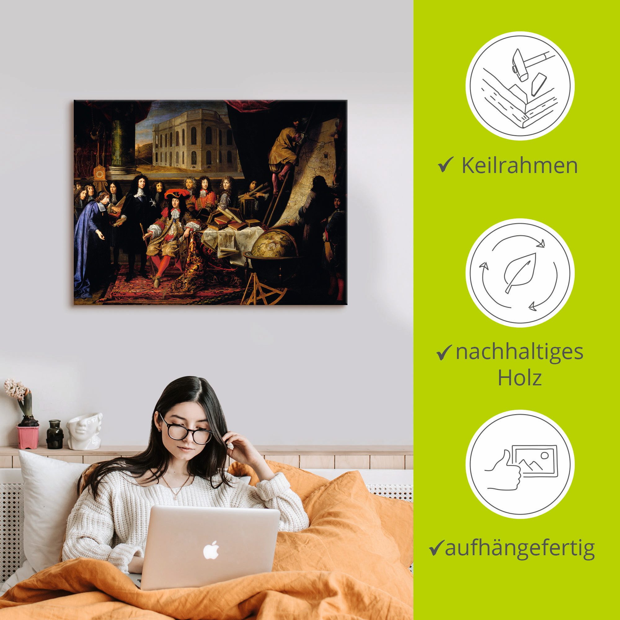 Artland Artprint op linnen Lodewijk XIV., omstreeks 1670