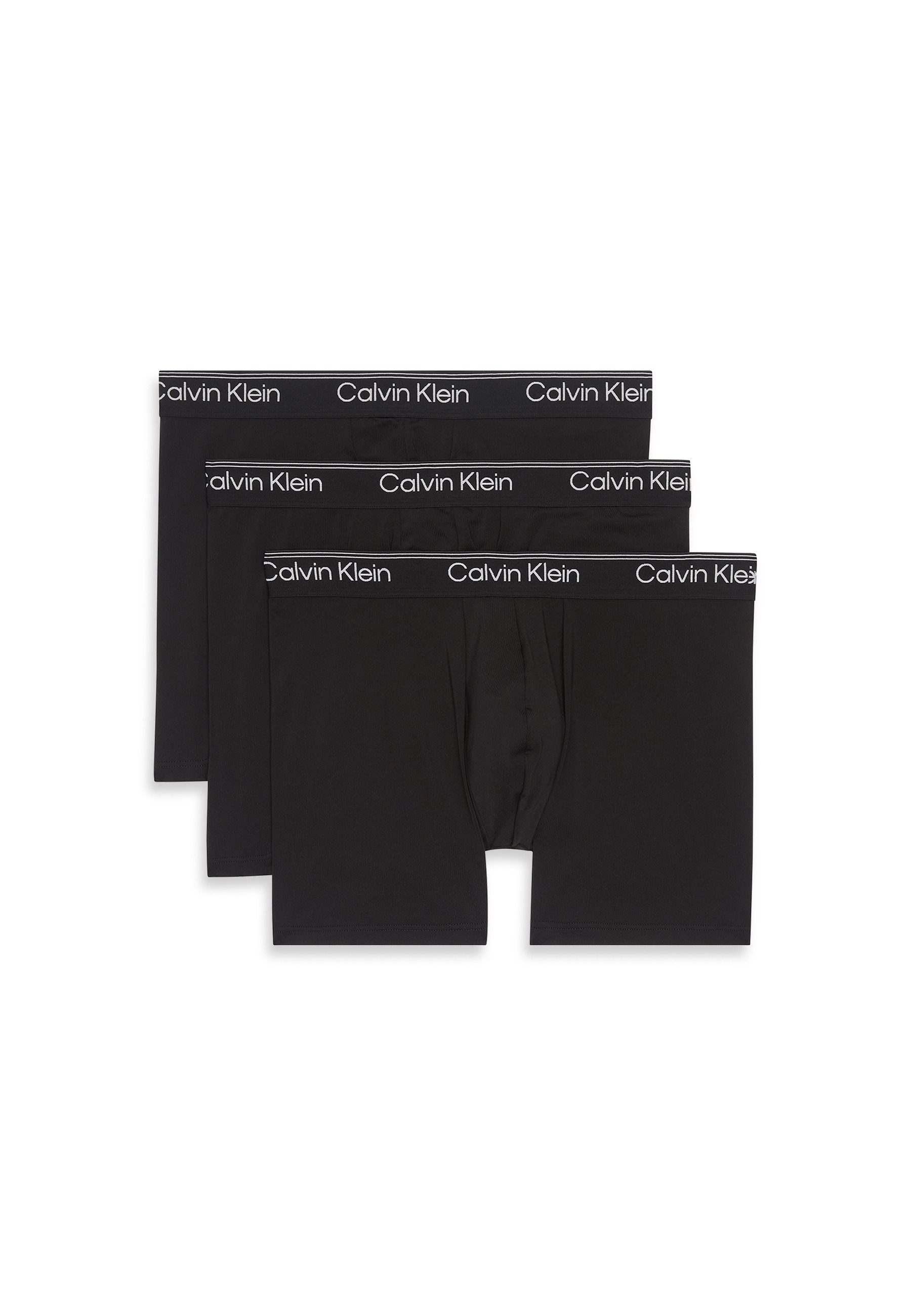 Calvin Klein Boxershort BOXER BRIEF 3PK met langere pijpen & logo-elastische tailleband (Set van 3)