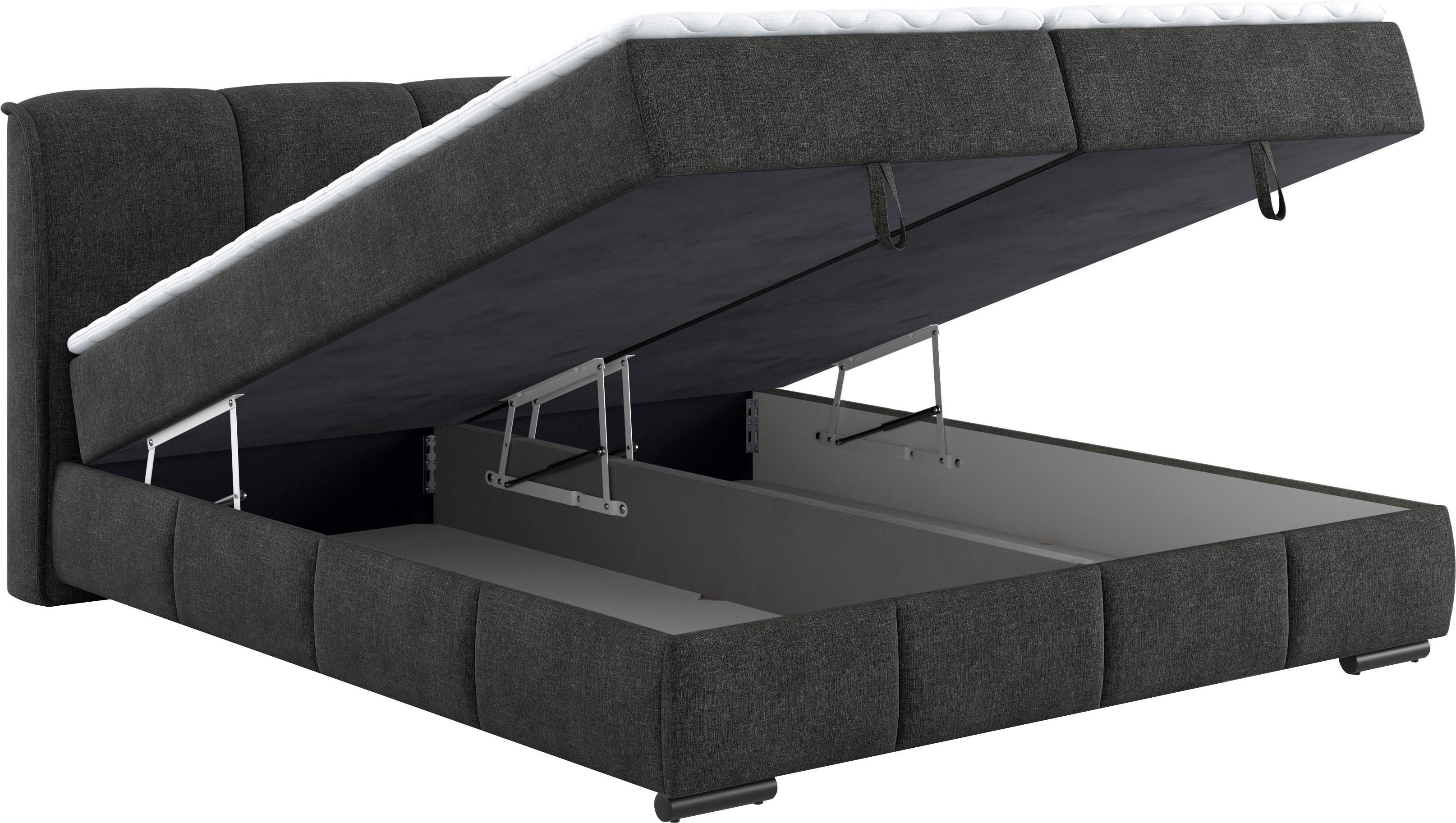 Mr. Couch Boxspring Bethany met bedkist, incl. matras Topmatras en sierkussen, in verschillende hardheden beschikbaar