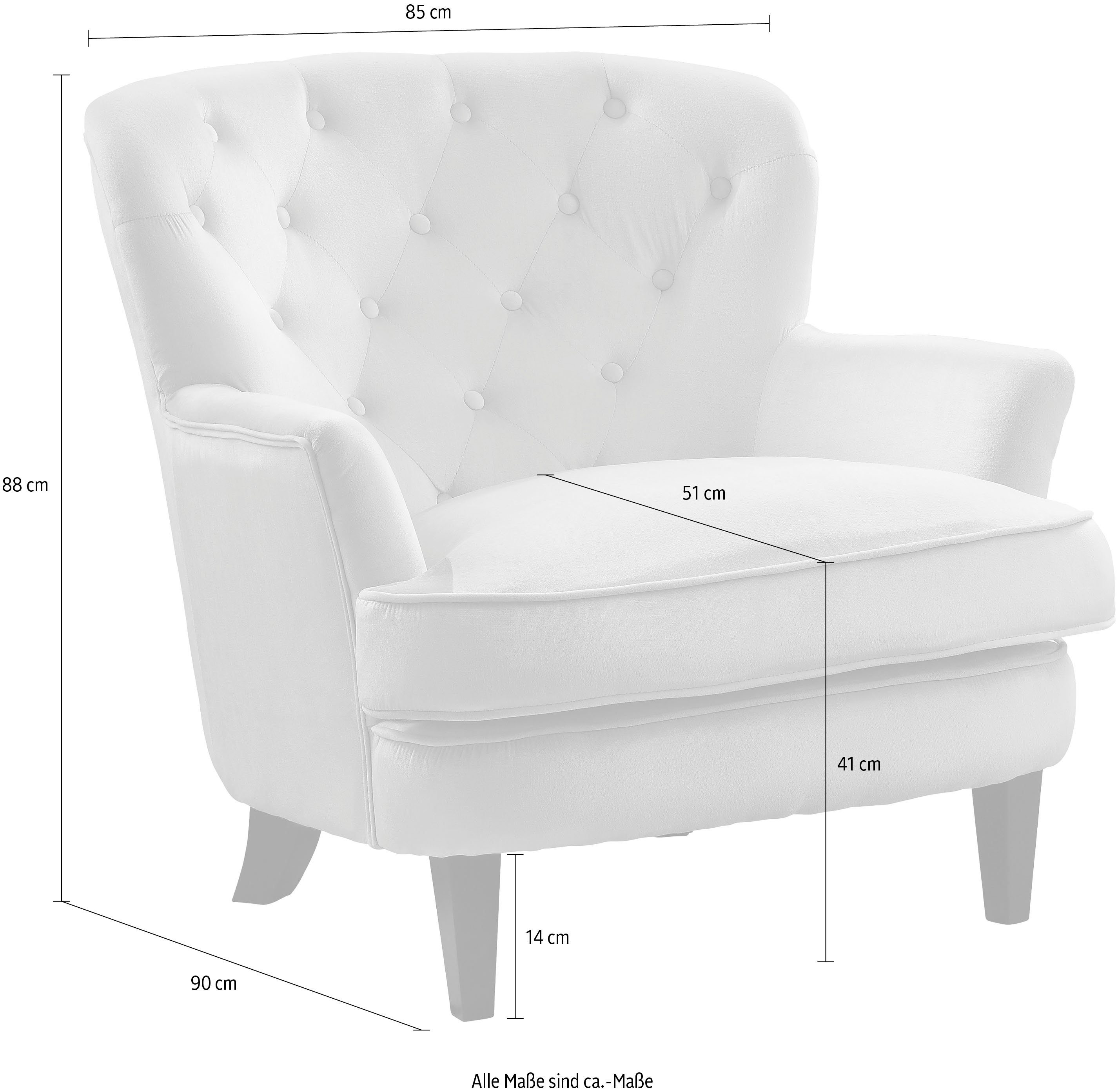 ATLANTIC home collection Fauteuil Luipaard met pocketveringskern