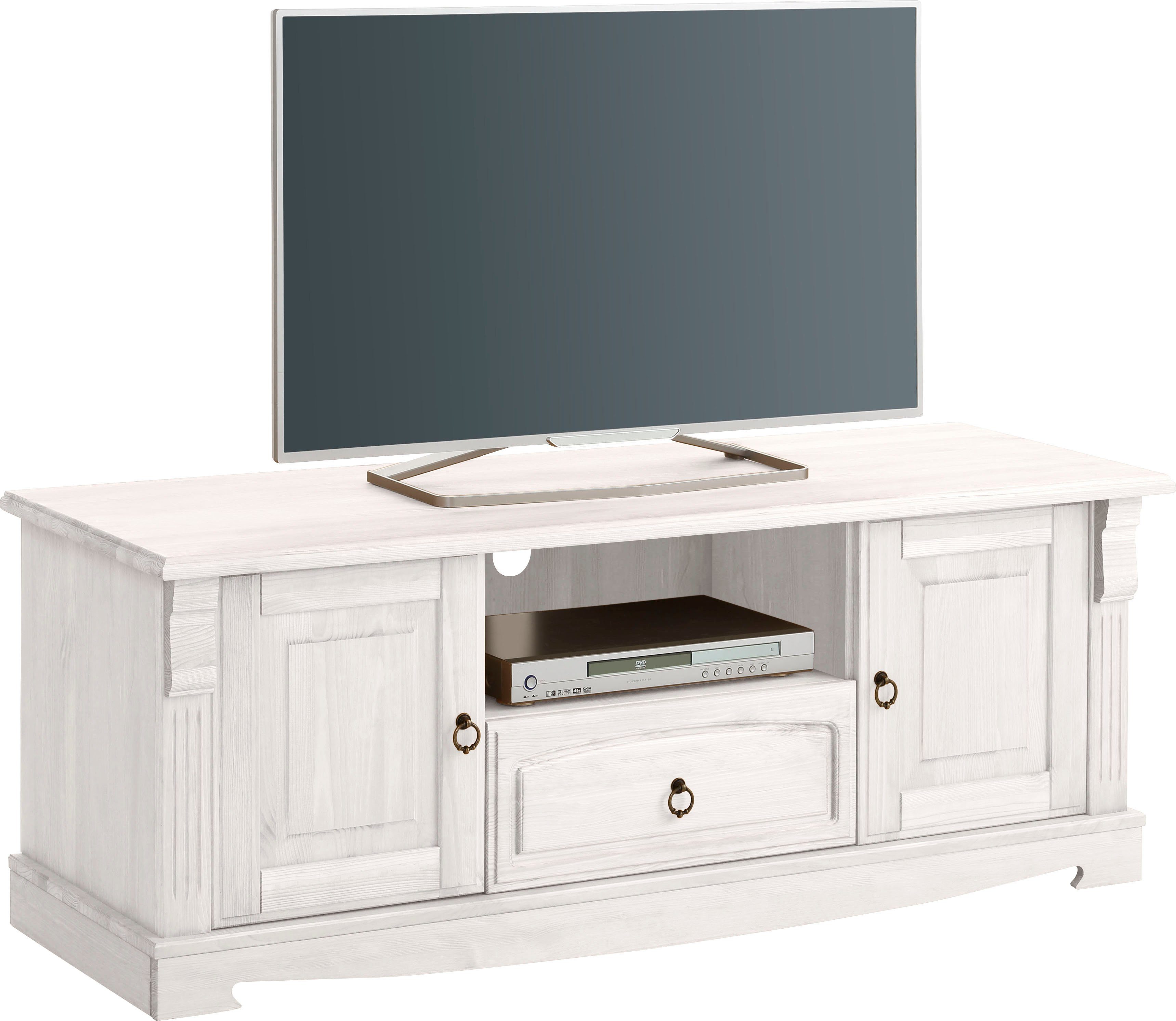 Home affaire Tv-meubel ANNA Breedte 140 cm, 2 deuren, met 1 lade, van massief grenen, FSC lowboards