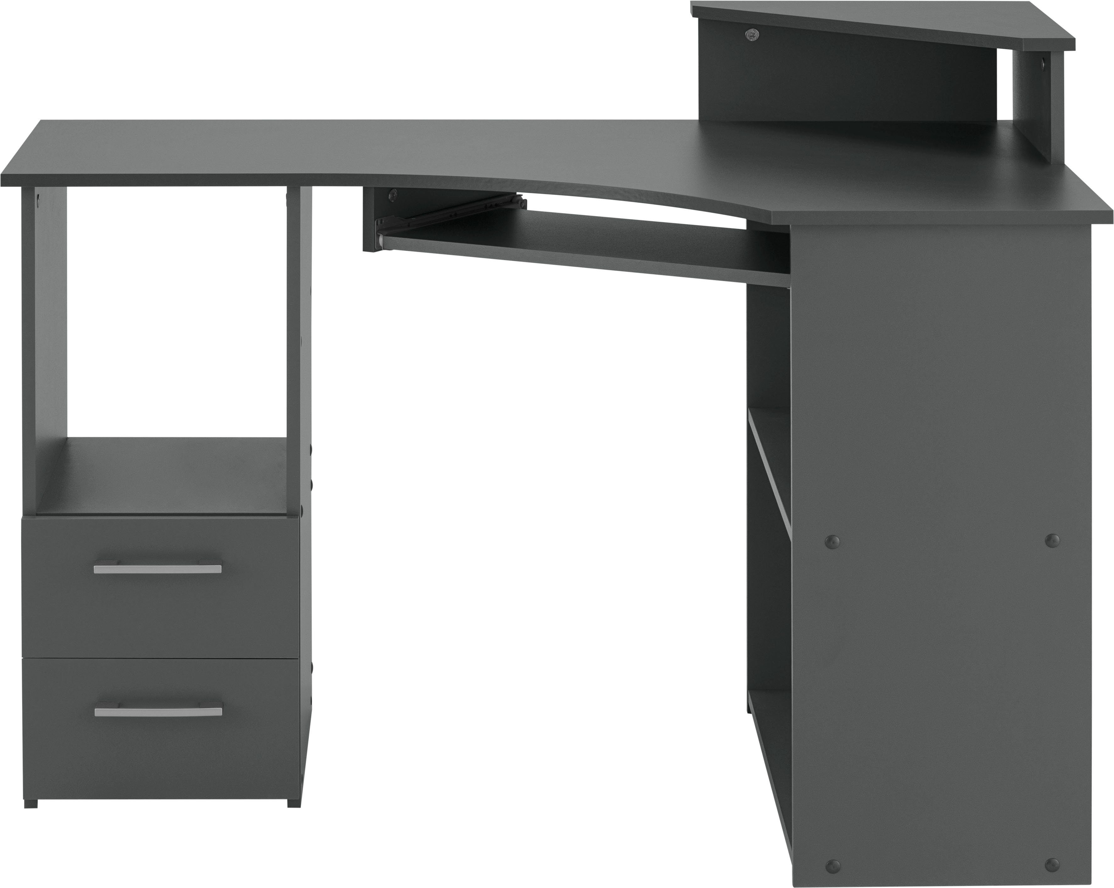 VOGL Möbelfabrik Bureau Sam Breedte 137 cm, met uittrekplank voor het toetsenbord en towervak