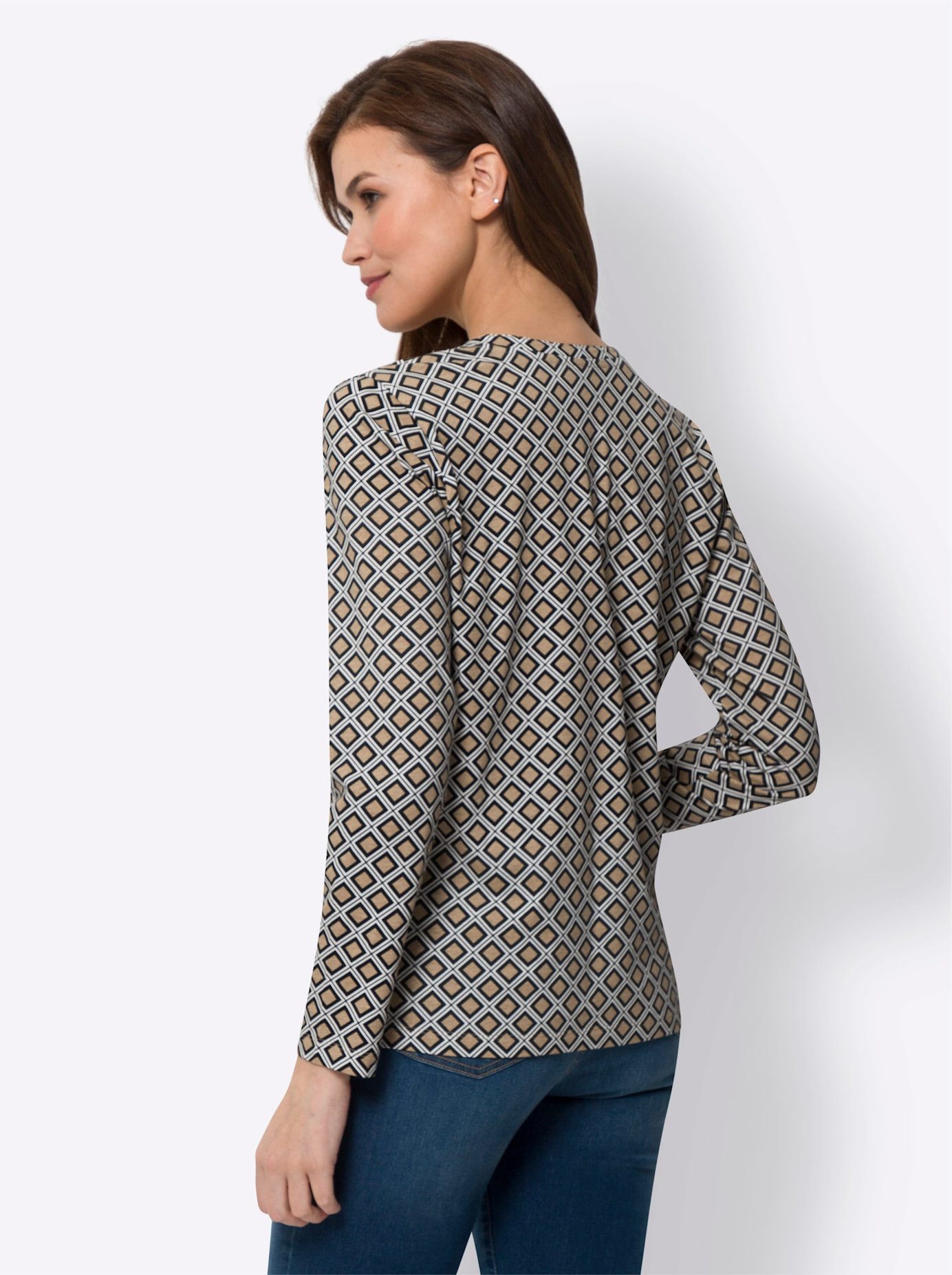 heine Shirt met lange mouwen Gedessineerd shirt (1-delig)