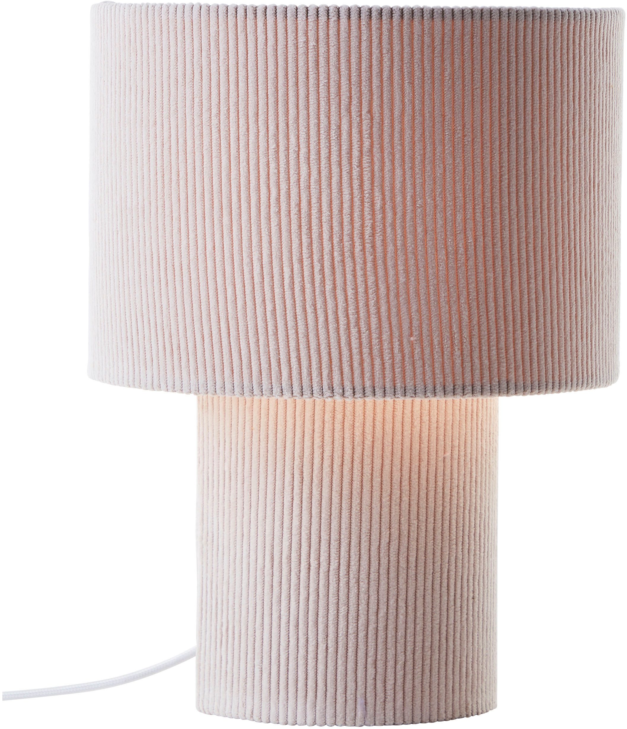 LeGer Home by Lena Gercke Tafellamp Kathleen cordlamp Cordstof, H 30 cm, Ø 23 cm, E27, cord, stoflamp, tafellamp...