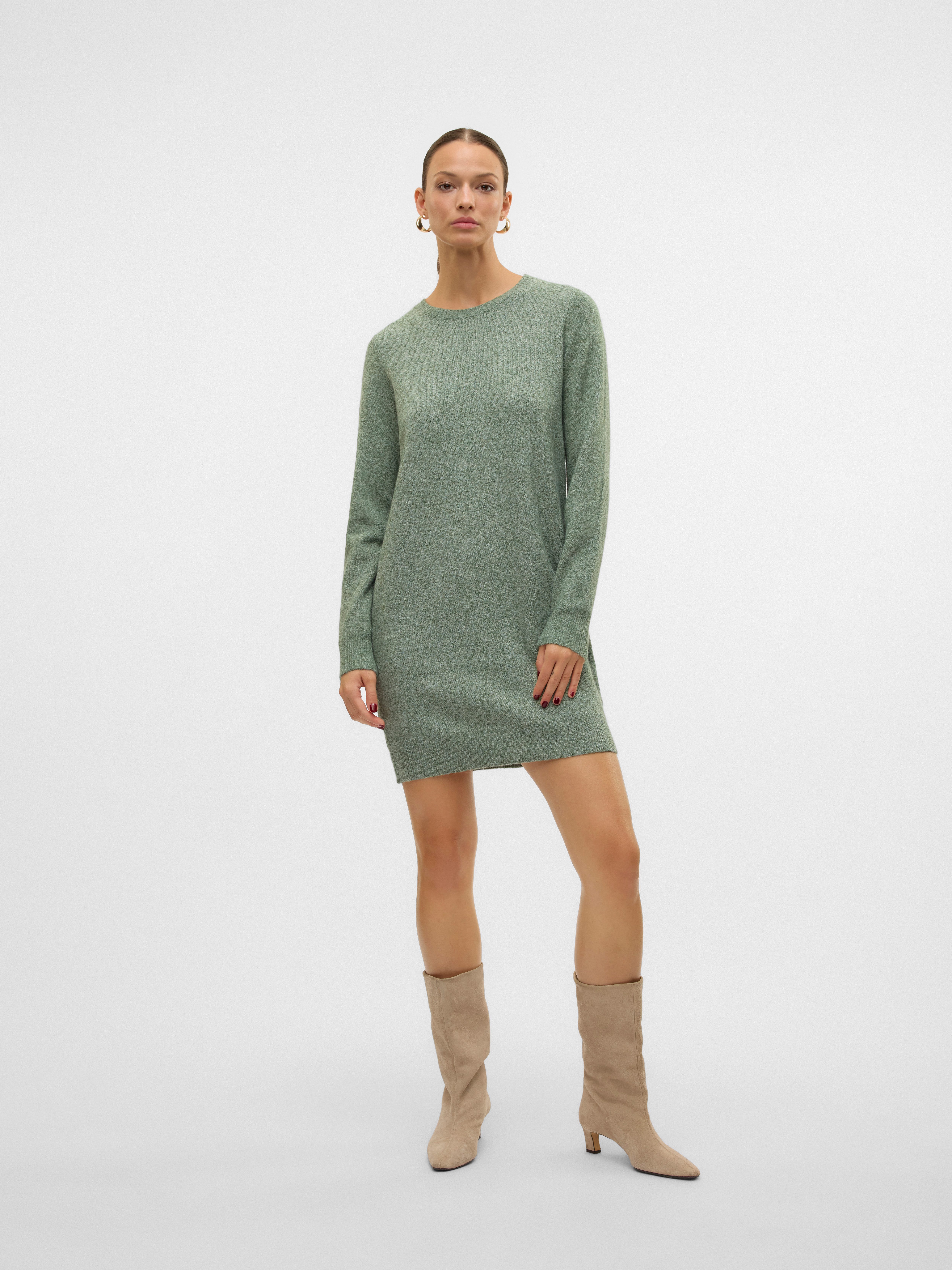Vero Moda Gebreide jurk VMDOFFY LS O-NECK DRESS GA NOOS