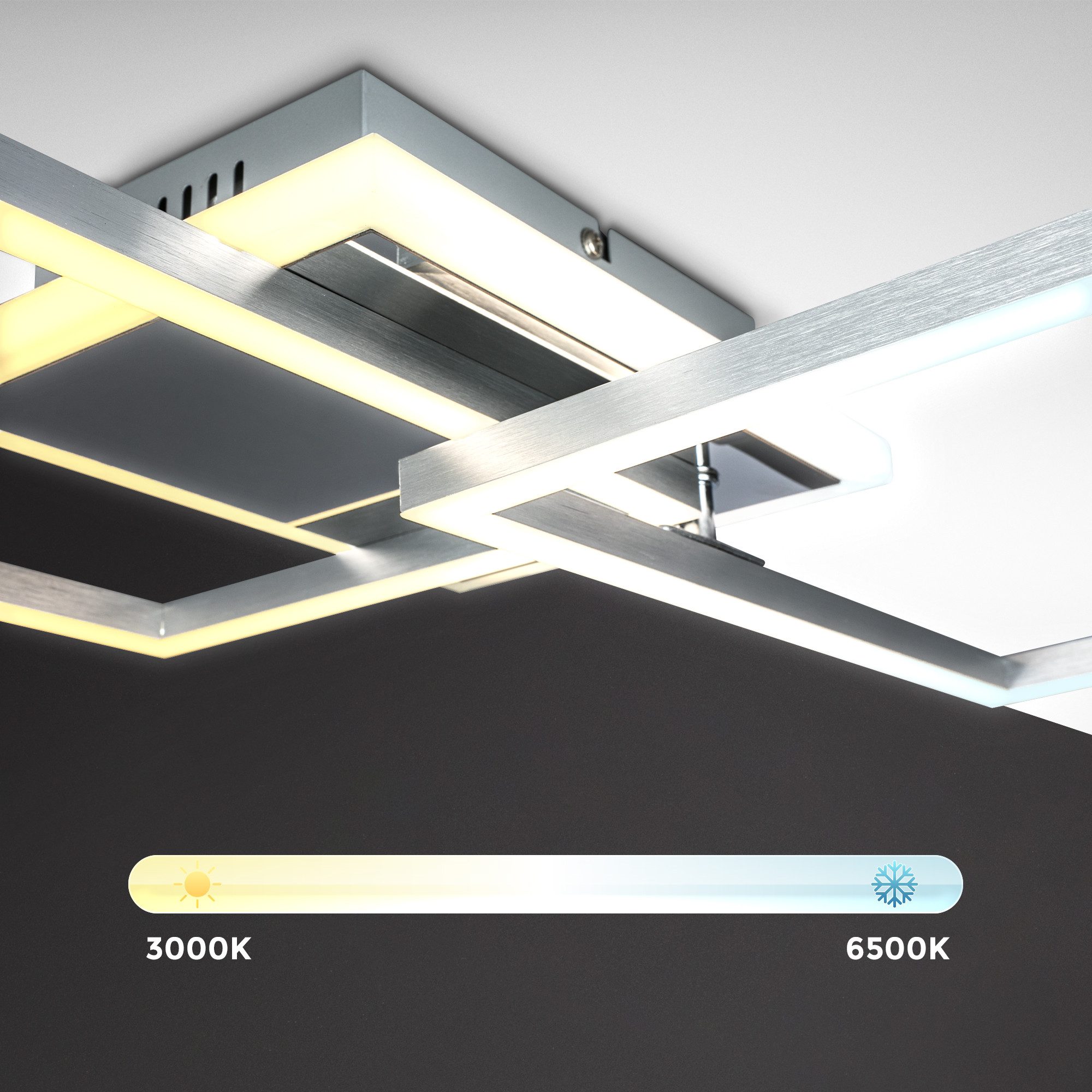B.K.Licht Led-plafondlamp BKL1440 LED plafondlamp, instelbare kleurtemperatuur, LED lamp