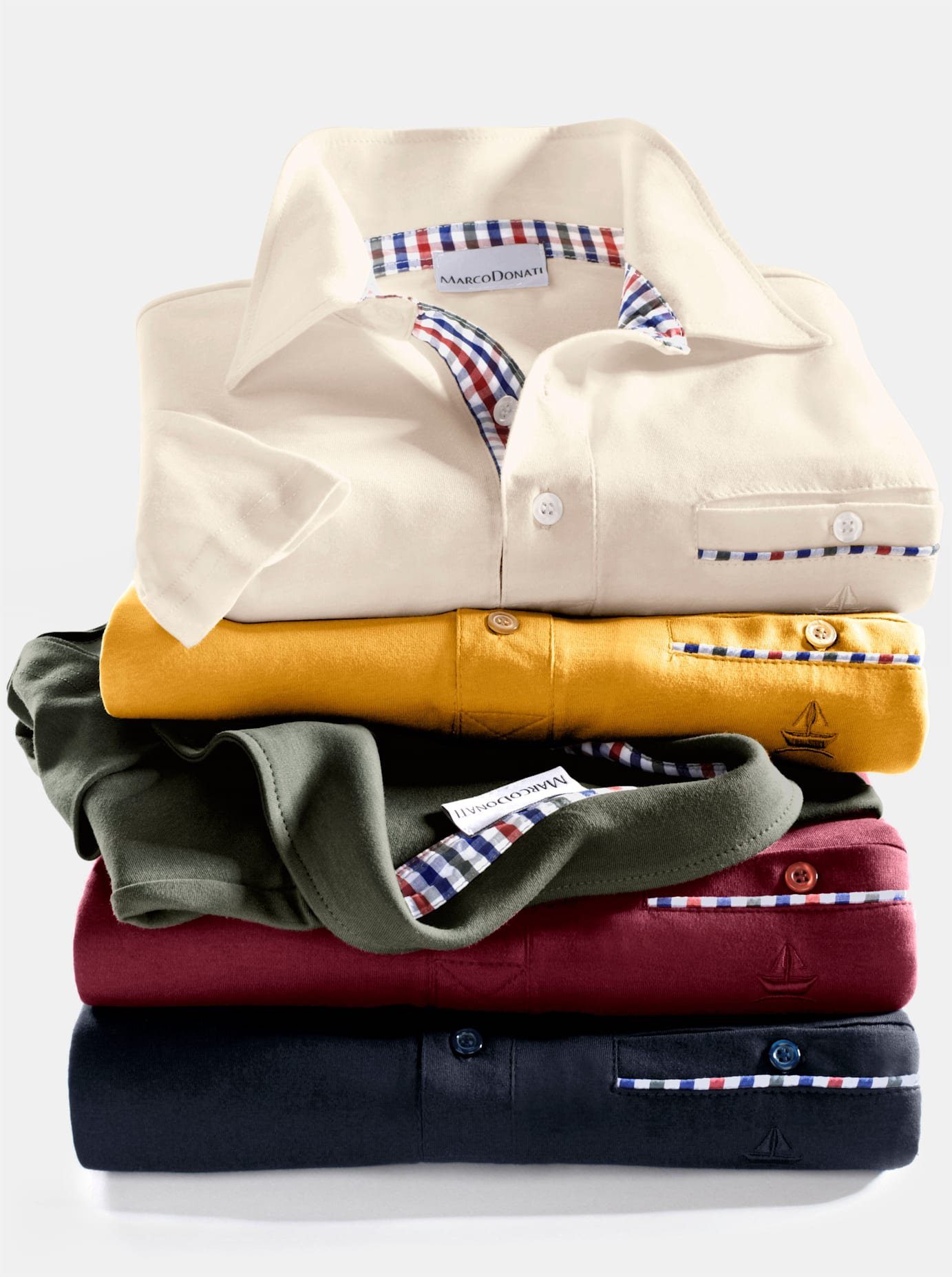 Marco Donati Poloshirt Shirt met korte mouwen (1-delig)