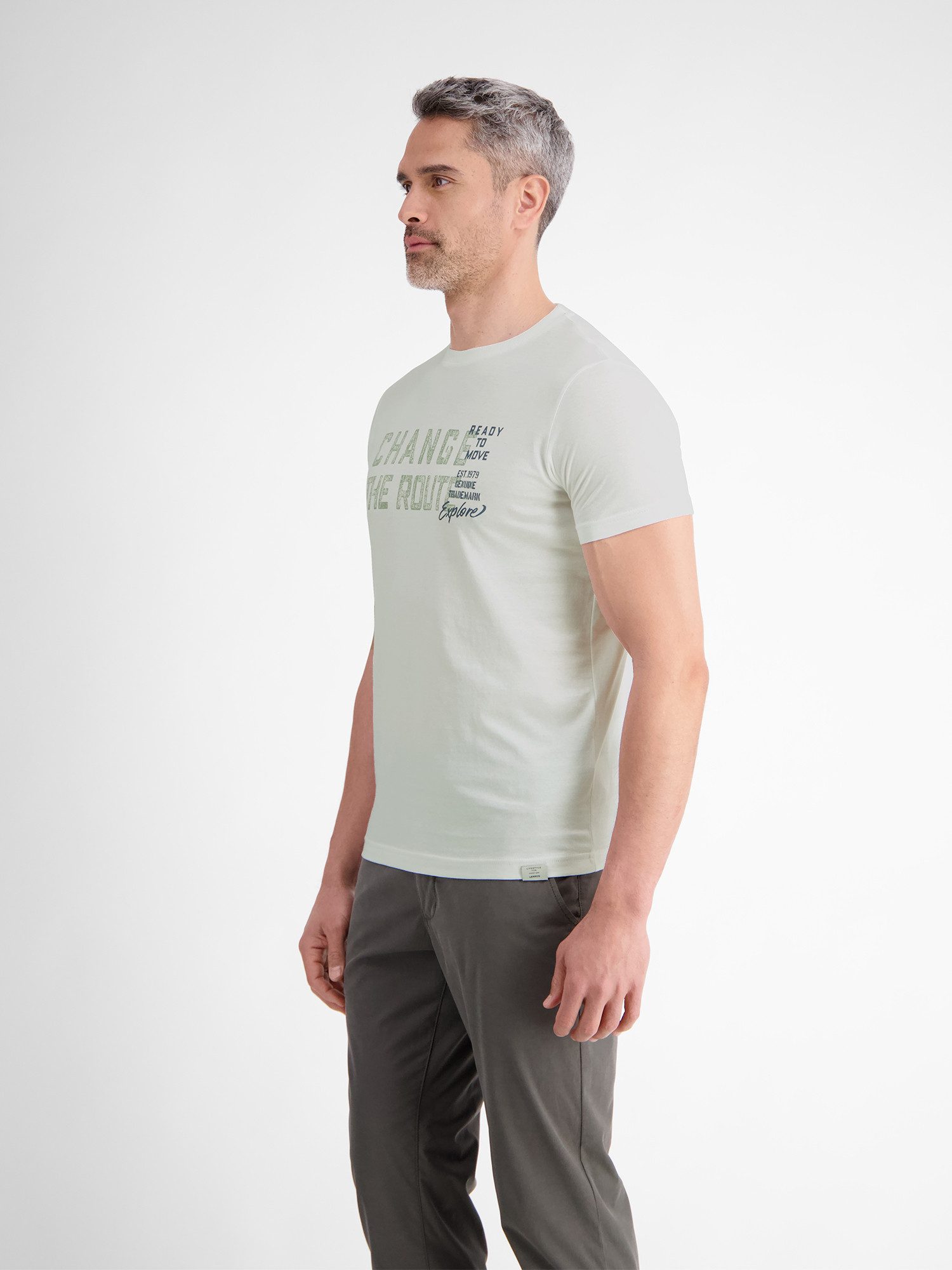 Lerros T-shirt LERROS effen T-shirt met print