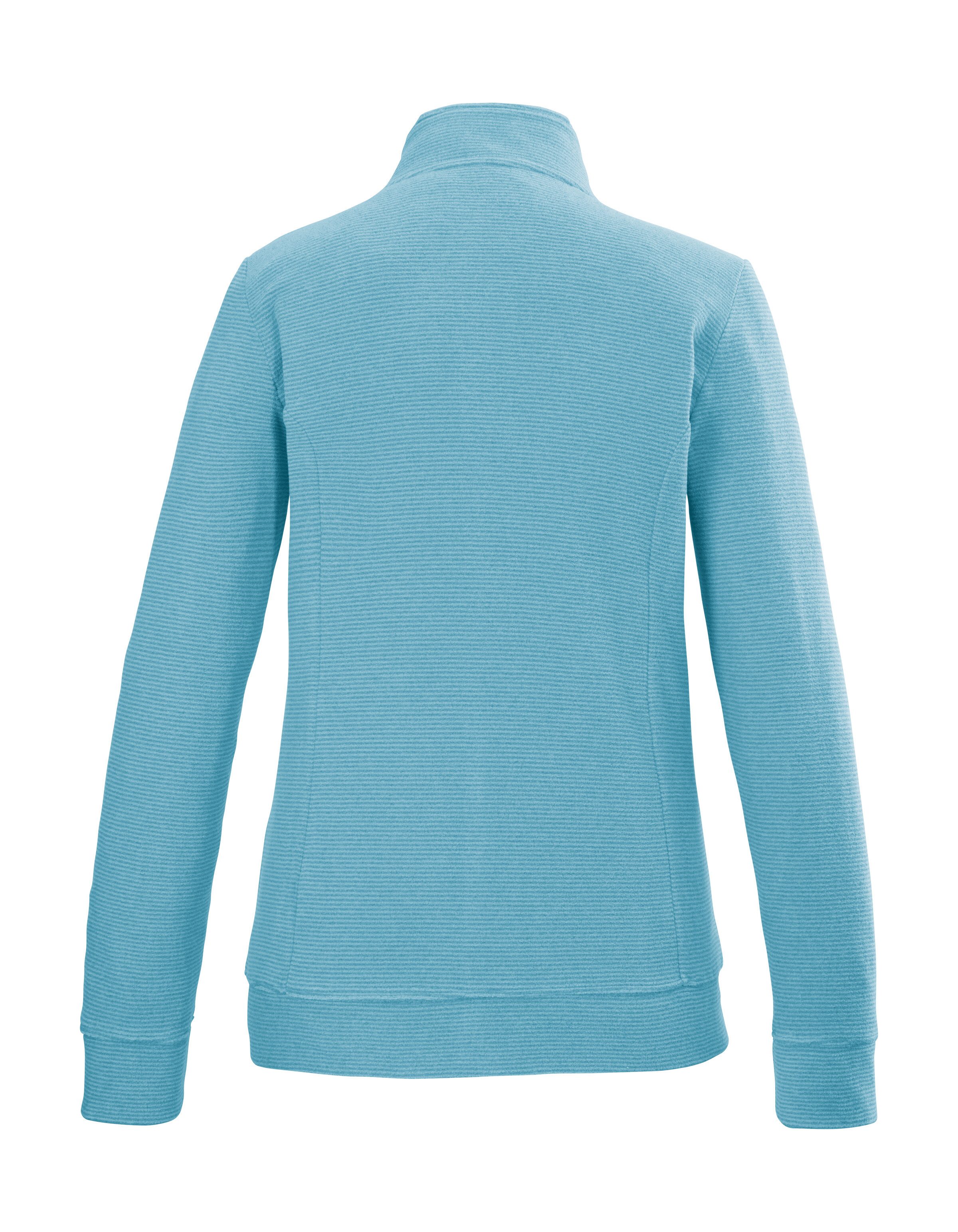 Killtec Fleecejack KOS 100 WMN FLC JCKT Gestreepte dames fleecejack met ritszakken en kinbescherming