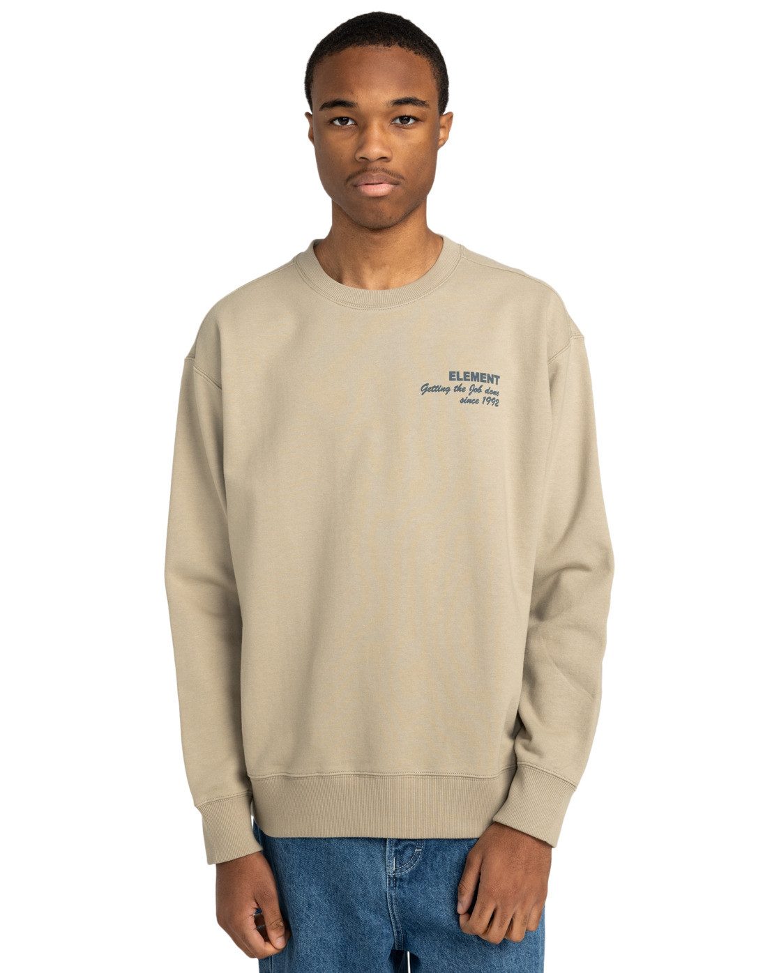 Element Sweatshirt Job Done heren sweaters maat L beige