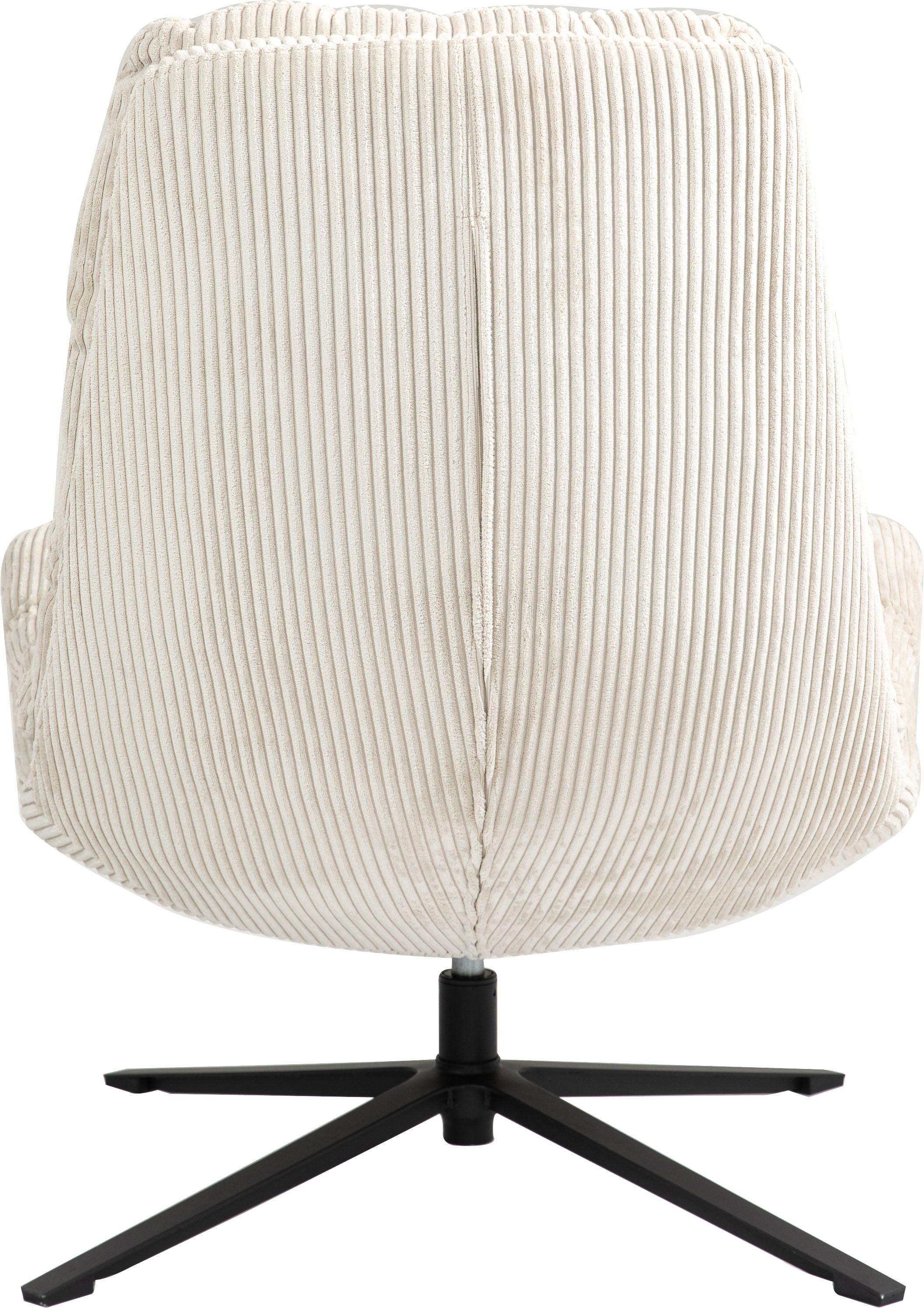Duo Collection Relaxfauteuil PORTO 360° draaibaar, dubbele bekleding, met poef, tot 115 kg belastbaar