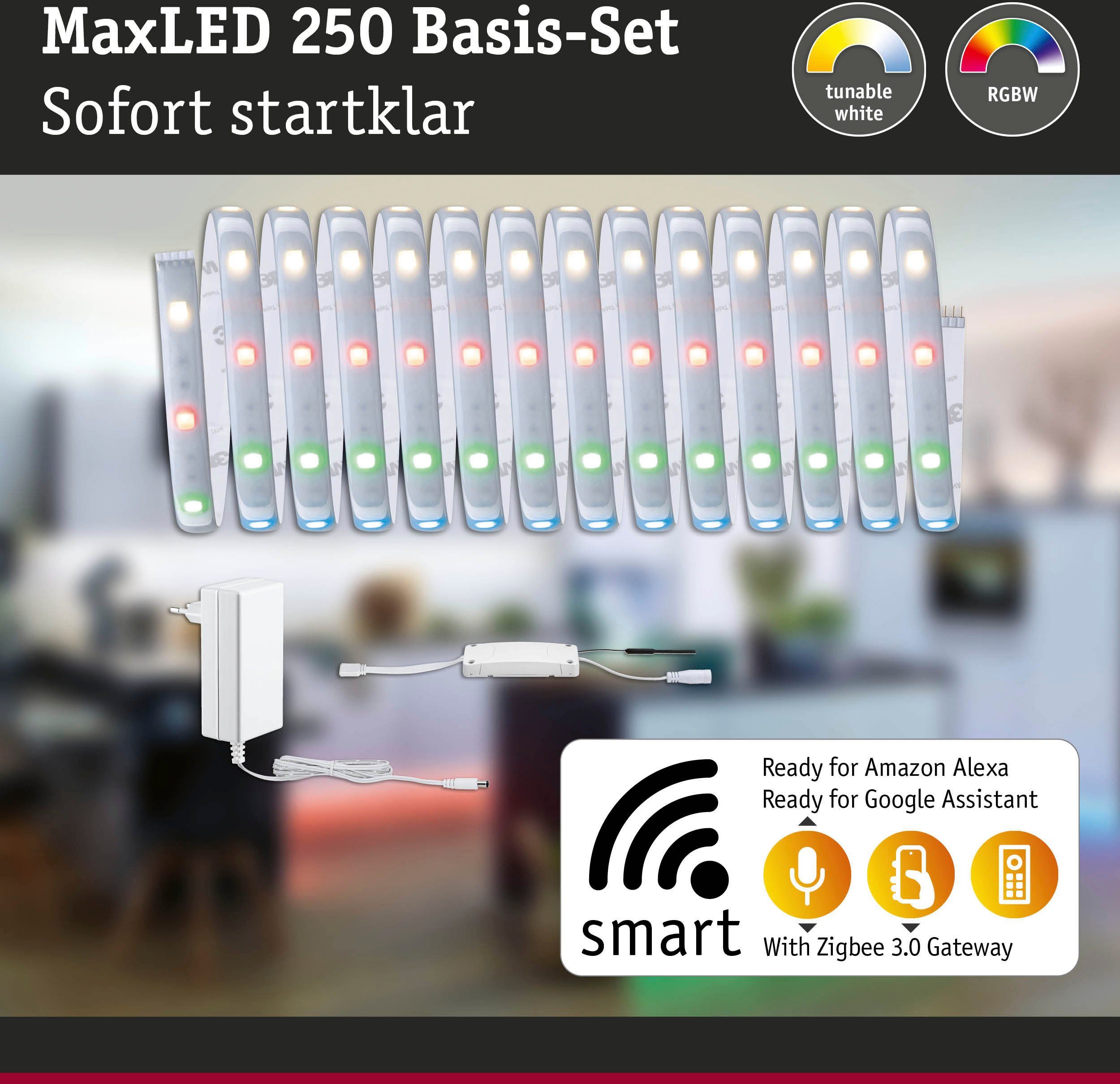 Paulmann Led-strepen MaxLED 250 Basisset Smart Home Zigbee IP44 22W 100 1000lm (1 stuk)