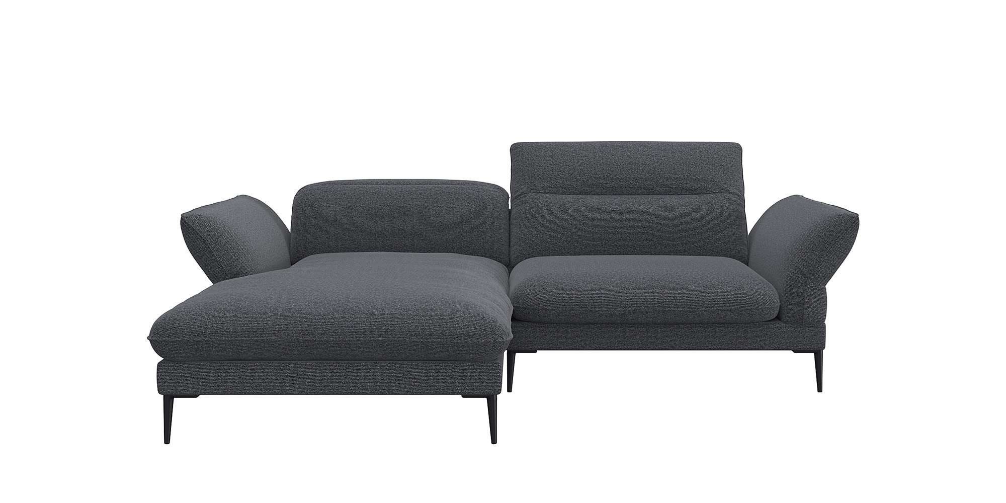 FLEXLUX Hoekbank Salino, functionele bank met recamiere, relaxbank, hoekbank Bank met arm- en hoofdeinde verstellingen, koudschuim & staalgolven