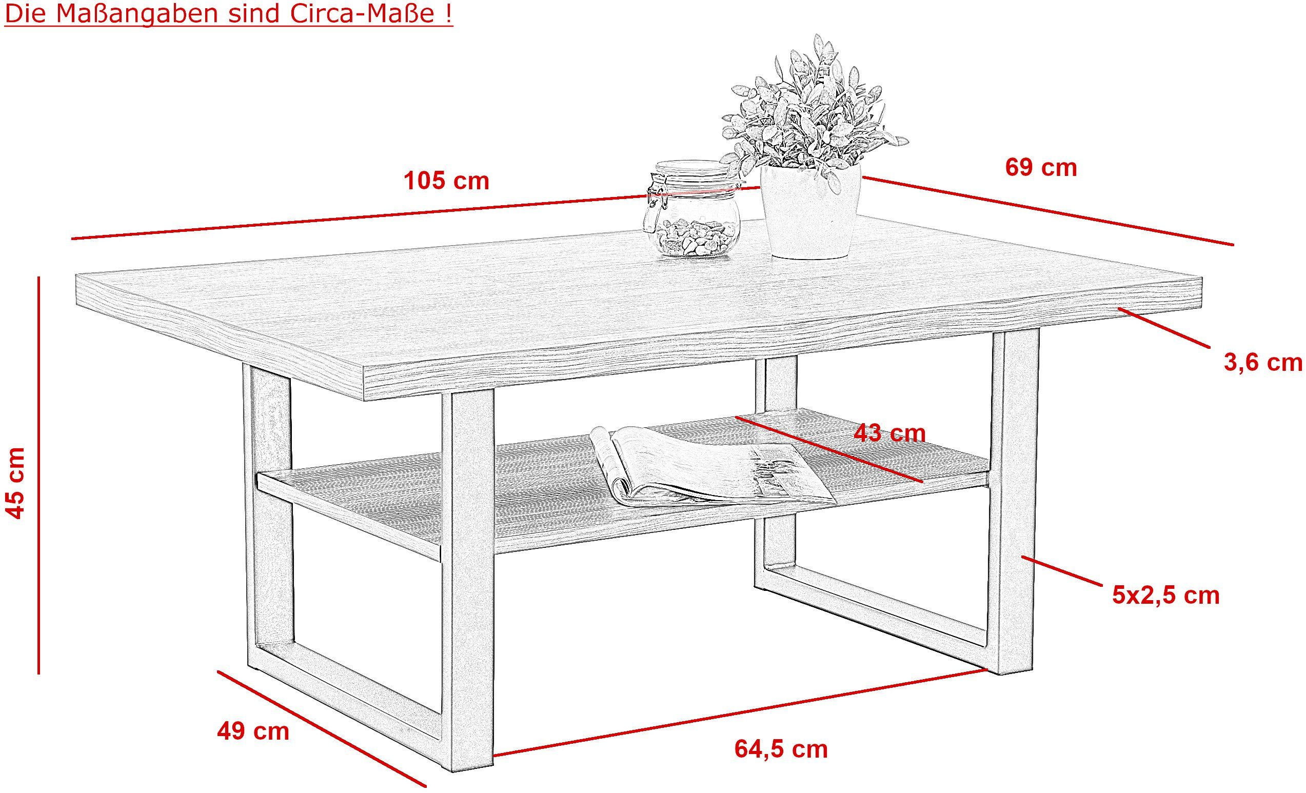 HELA Salontafel Anton met aanrechtblad