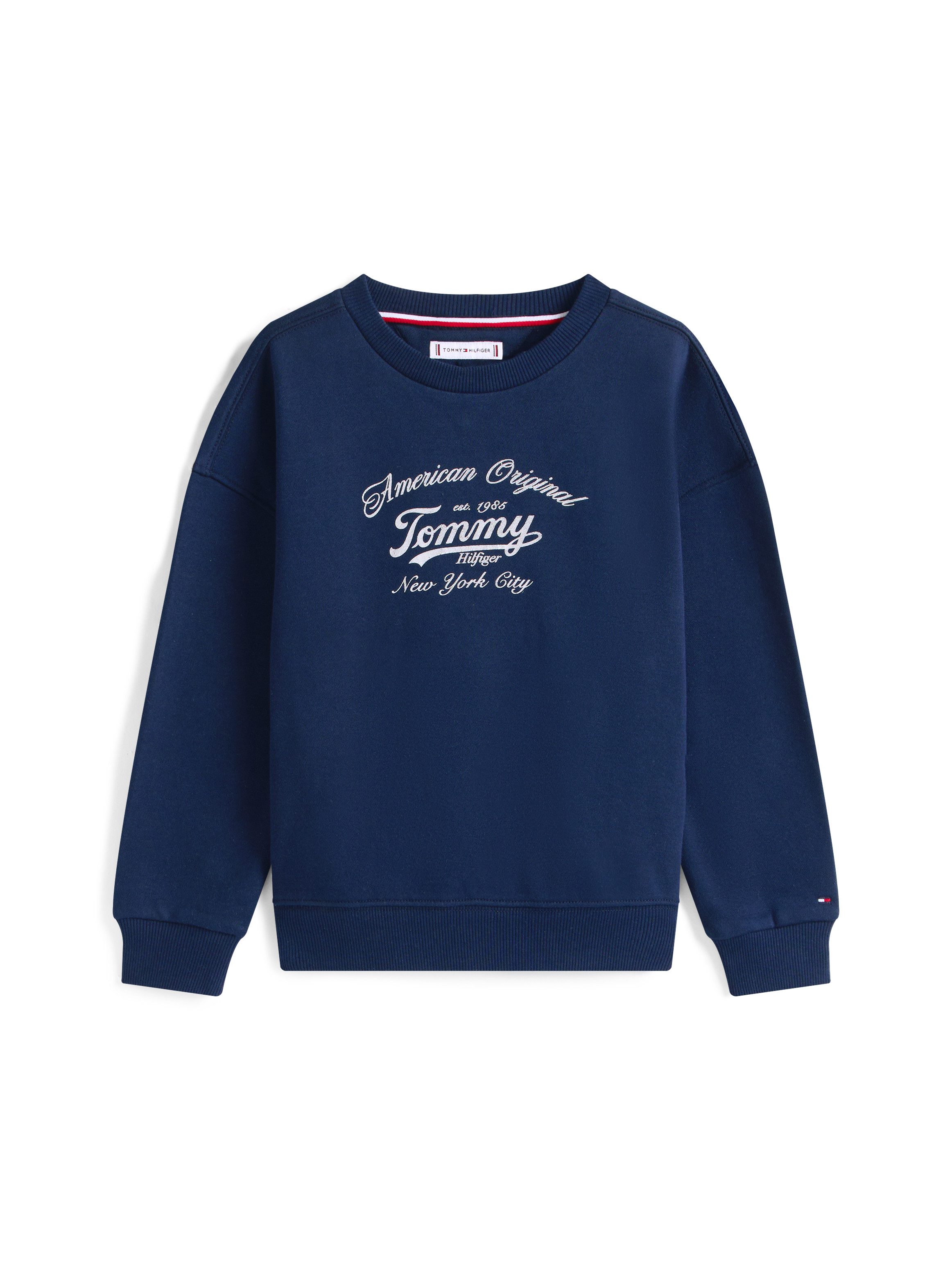 Tommy Hilfiger Sweatshirt TOMMY SCRIPT SWEATSHIRT voor kinderen tot 16 jaar, met glanzende print