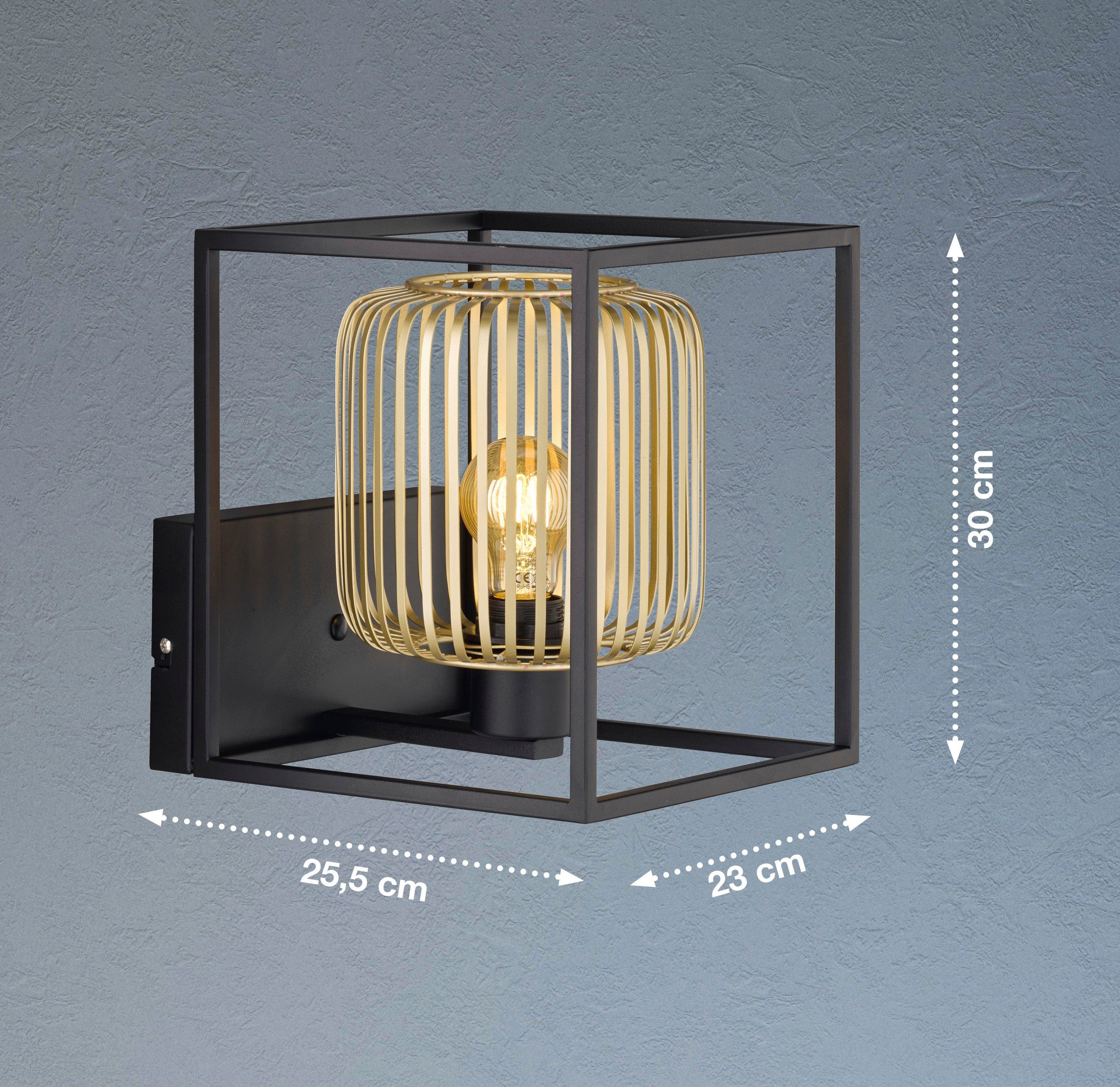 Honsel Leuchten Wandlamp CAYDO Moderne, zandzwarte lamp - geeft je ruimte iets extravagants (1 stuk)