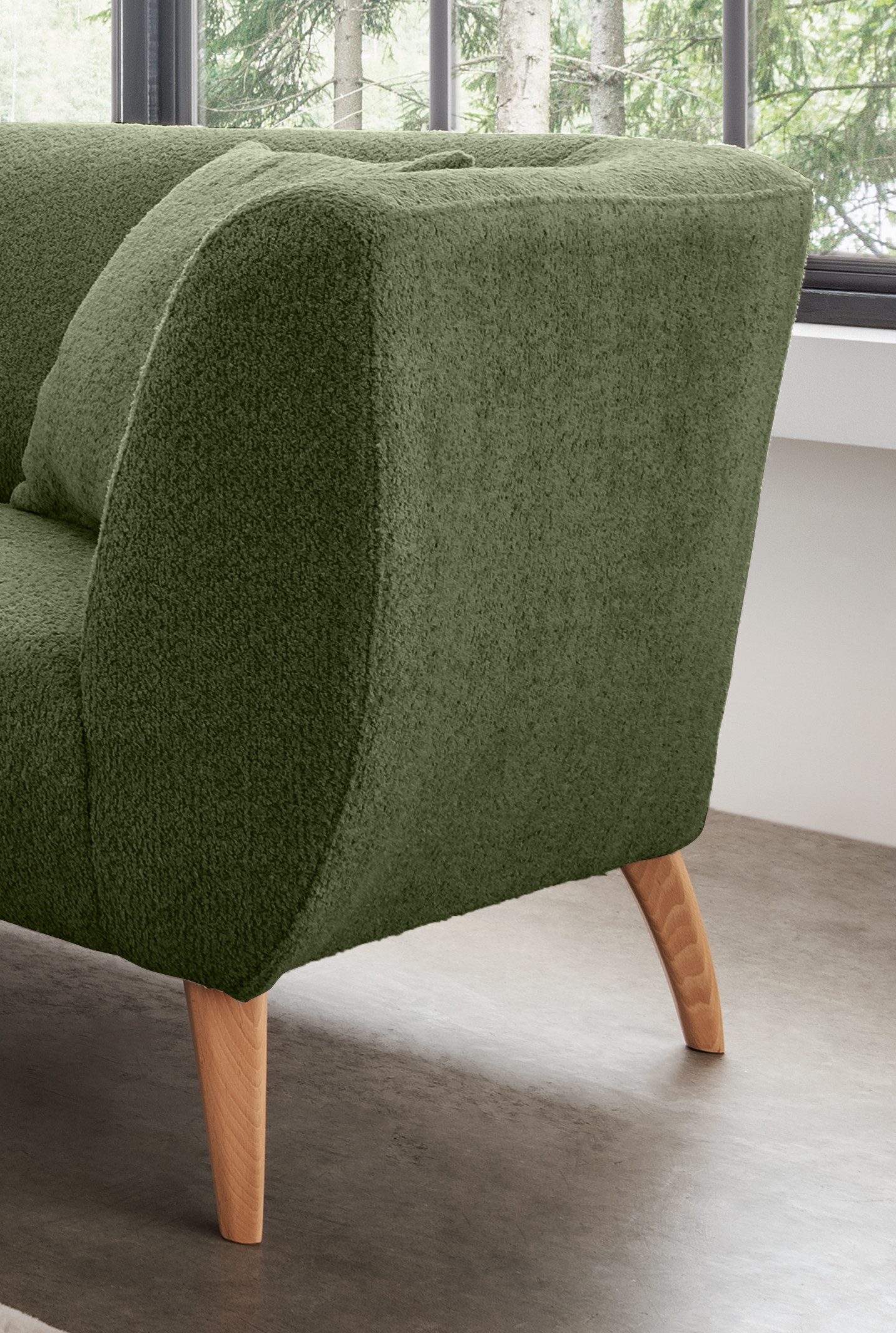 INOSIGN 2-zitsbank twee verschillende pootkleuren naar keuze