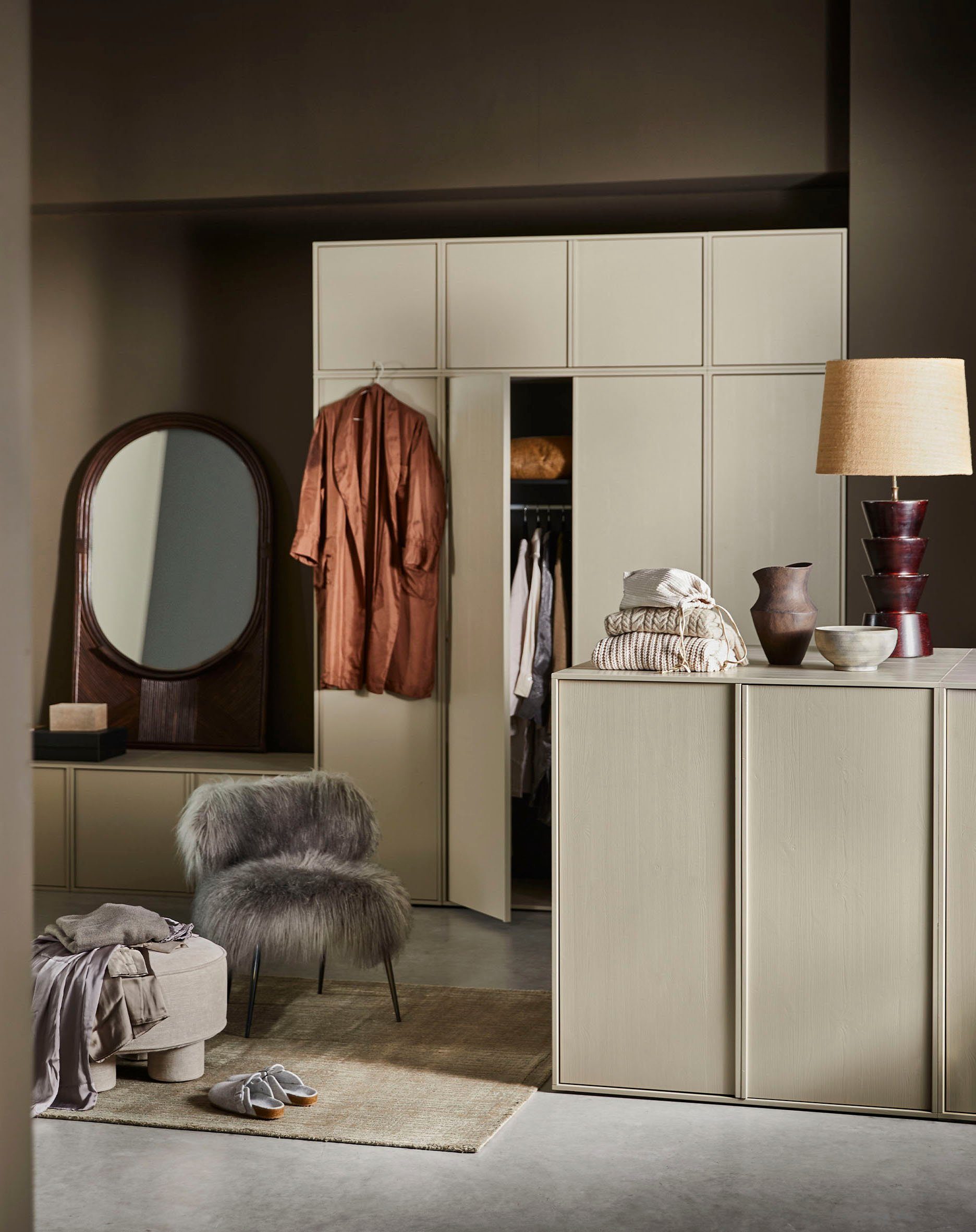 WOOOD Multifunctionele kast Daily garderobekast met push-to-open functie, hoogte 200 cm, breedte 50 of 100 cm