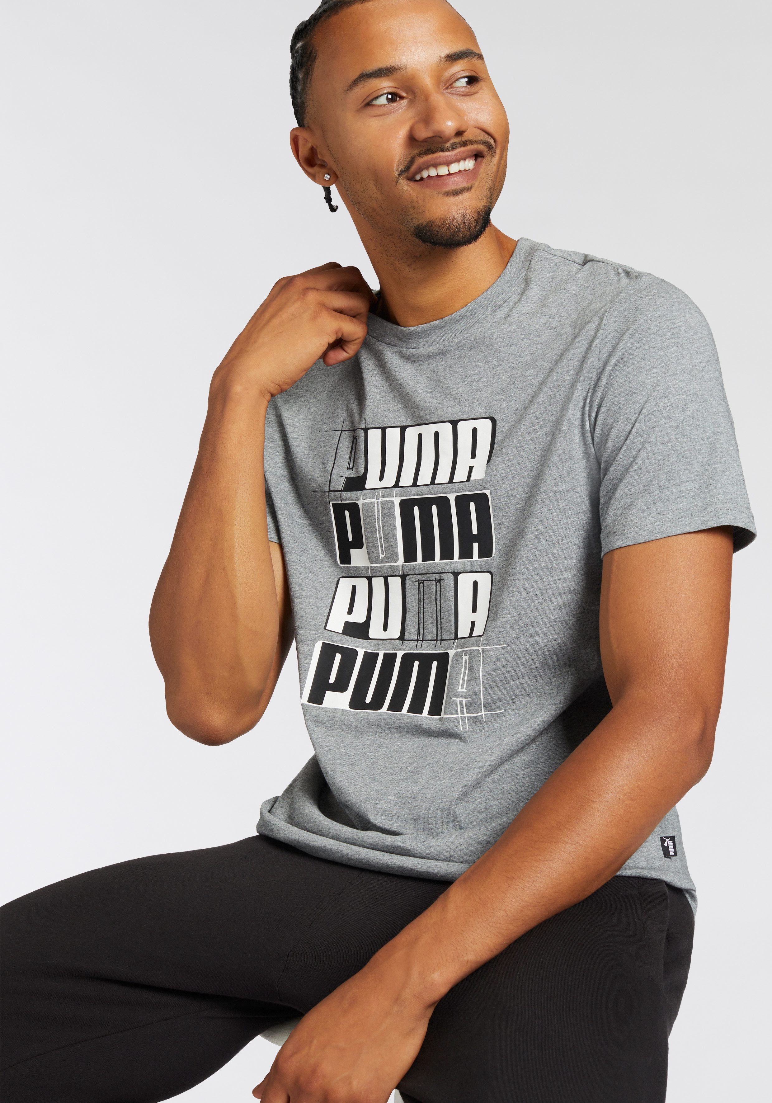 PUMA T-shirt ESS+ LOGO LAB TEE (1-delig)