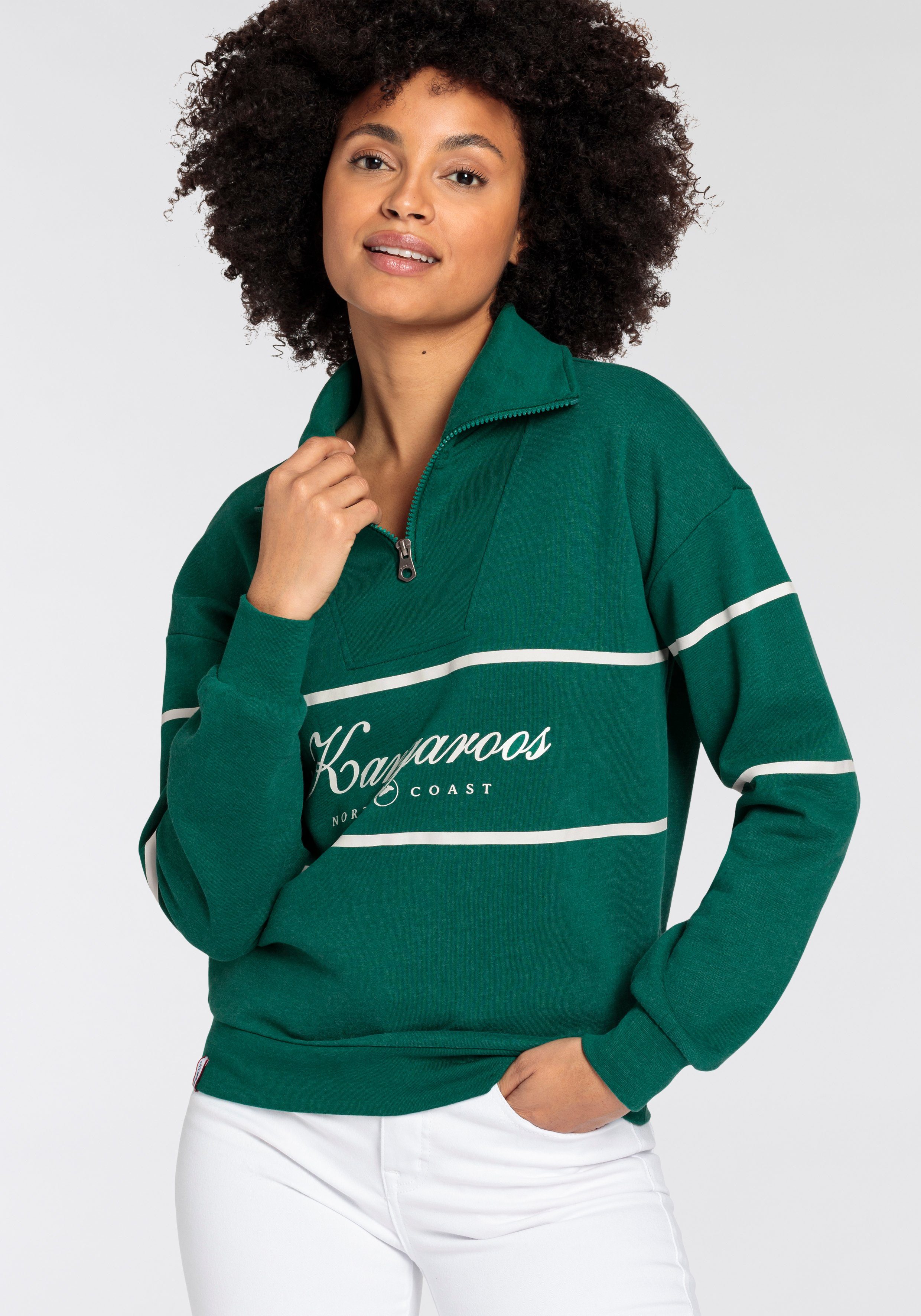 KangaROOS Sweatshirt Met opstaande schipperskraag en logoprint NIEUWE COLLECTIE