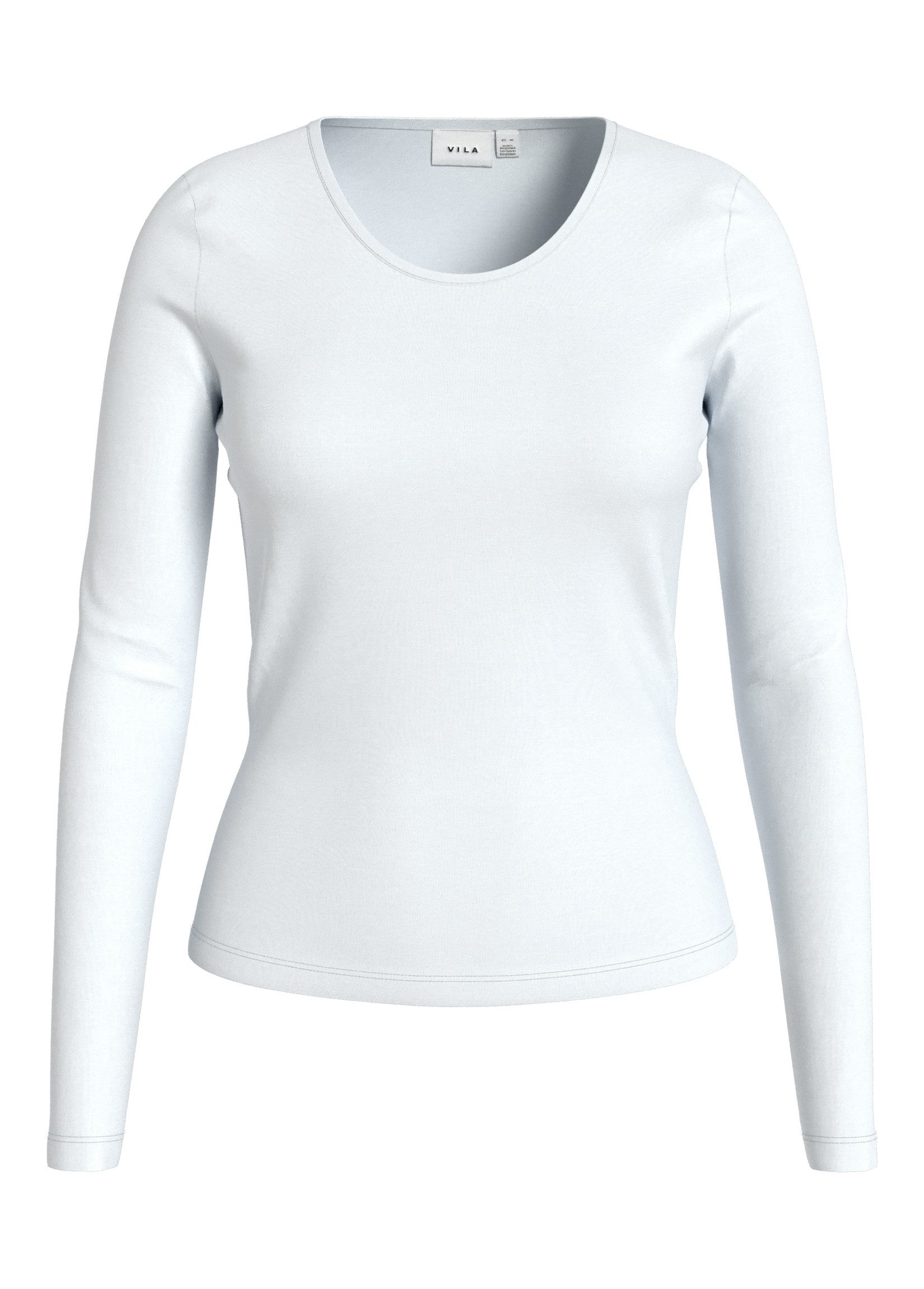 Vila Shirt met lange mouwen VINORA L S O-NECK TOP NOOS