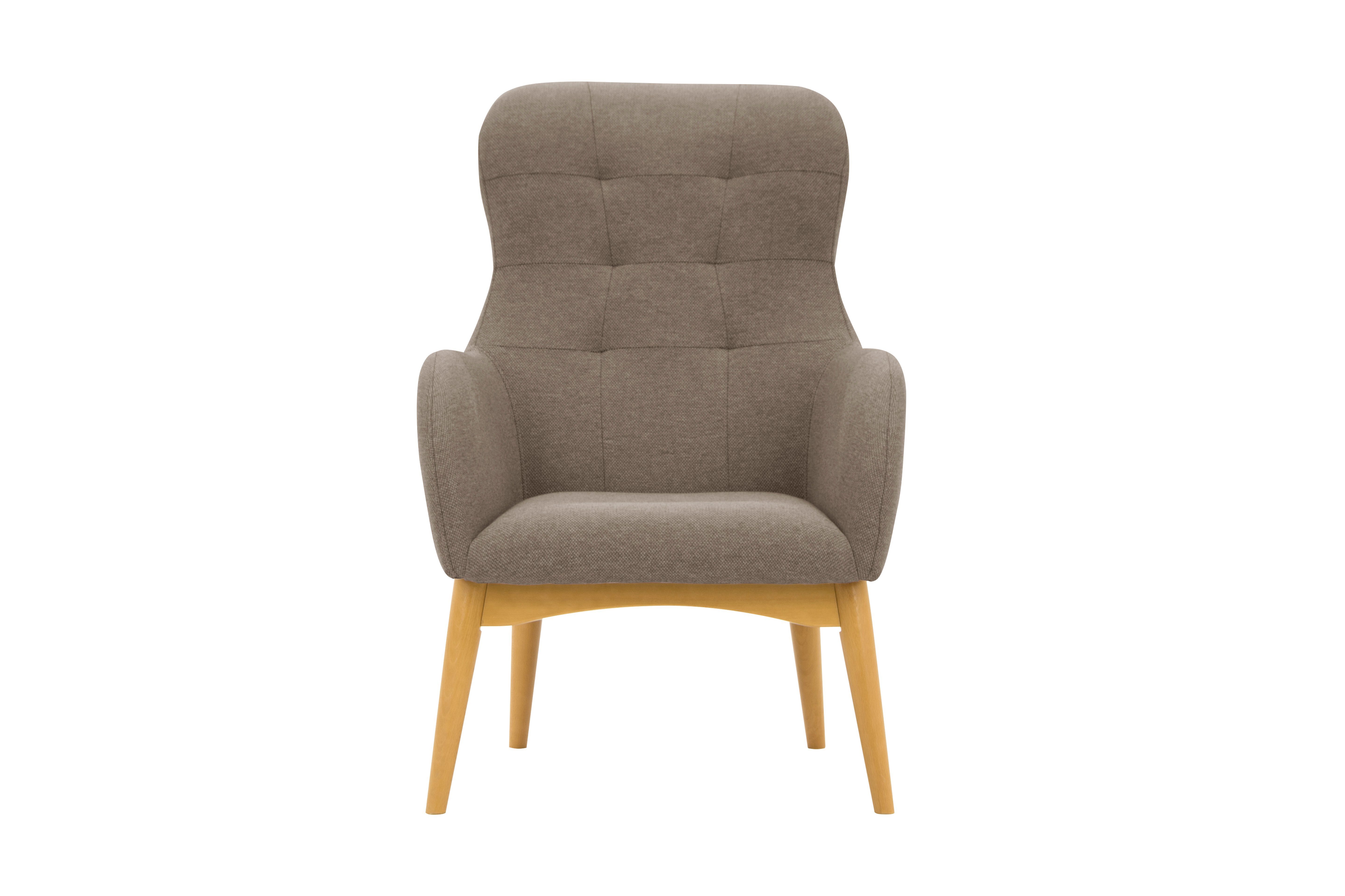 Home affaire Fauteuil Leonarda fijne quilten in de rug fauteuils bruin