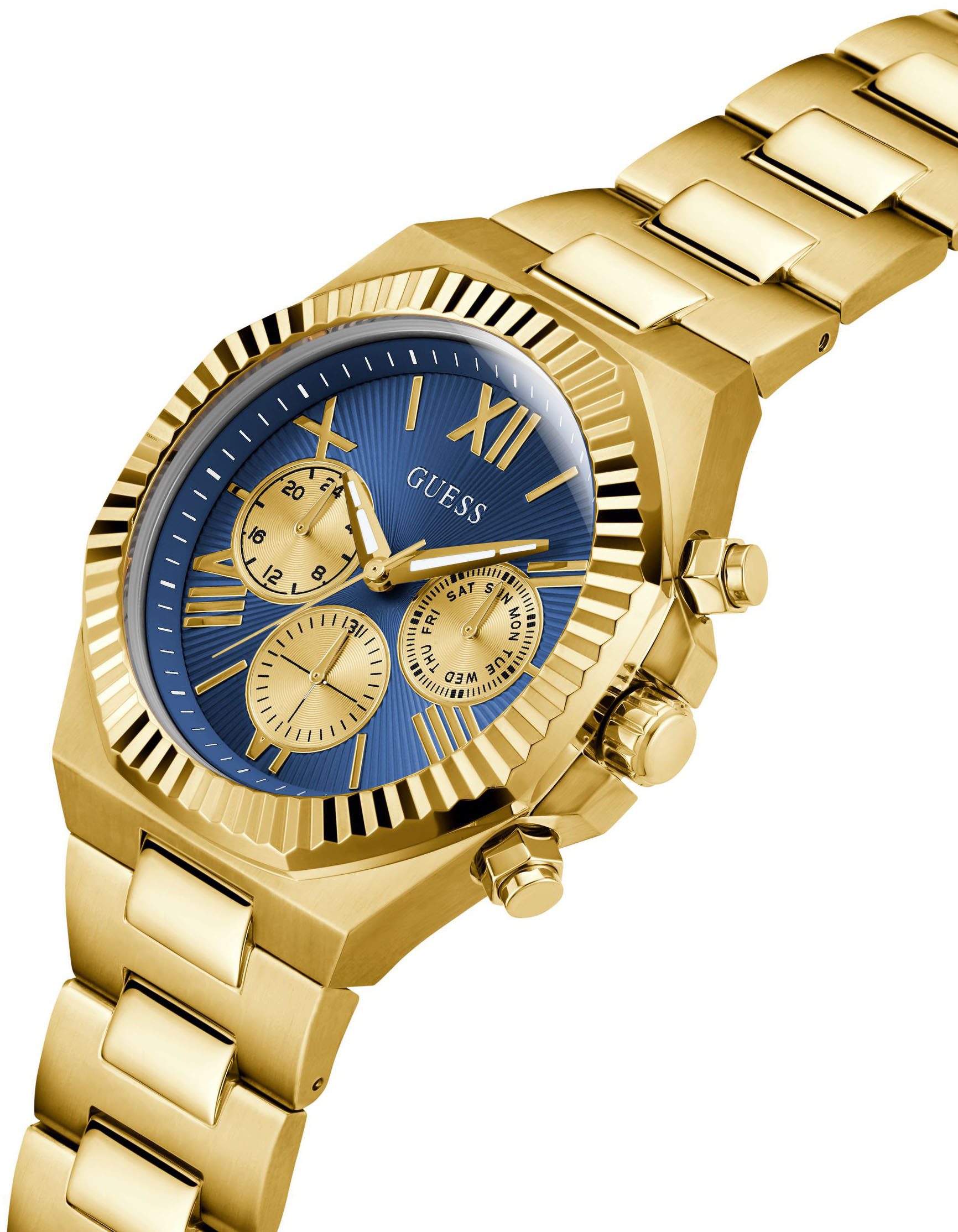 Guess Multifunctioneel horloge EQUITY Horloge, quartzhorloge, herenhorloge, stalen armband