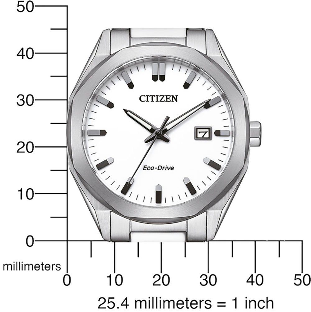 Citizen Solarhorloge BM7620-83A Horloge, herenhorloge, datum, stalen armband